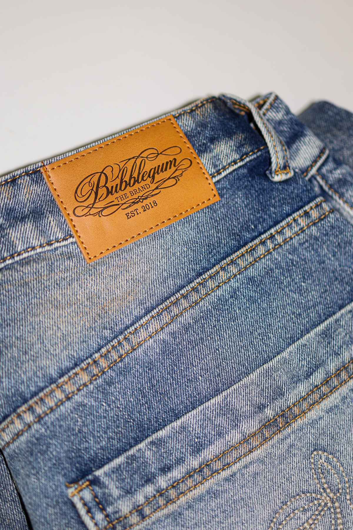 Cherry bottom jeans baggy distressed denim — additional product photo 24 of 27