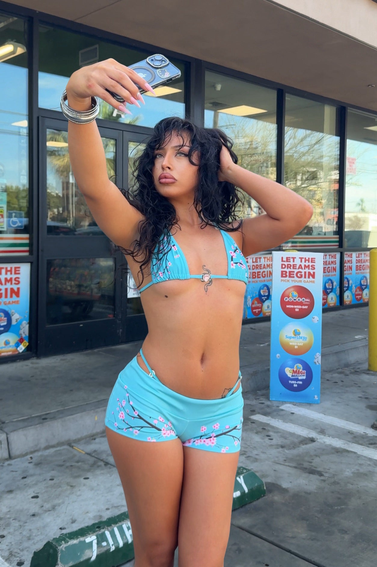 Arizona iced tea cherry blossom shorts set