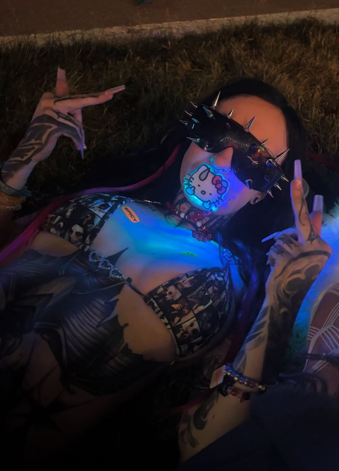 Brain rot bikini low rise short set