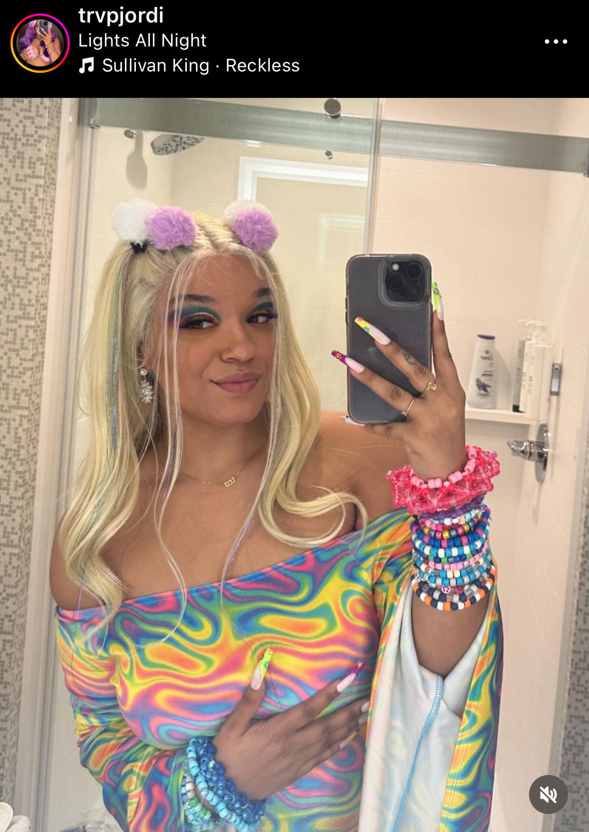 Rainbow sherbet velvet bellsleeves one piece