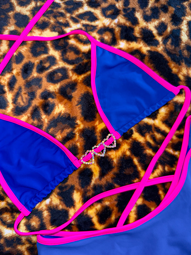 Mariah rhinestone hearts bikini