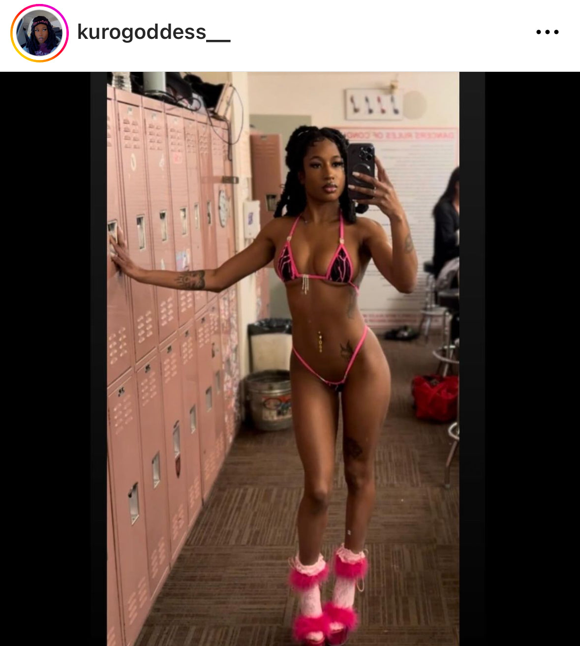 Pink lightning sparkle microkini