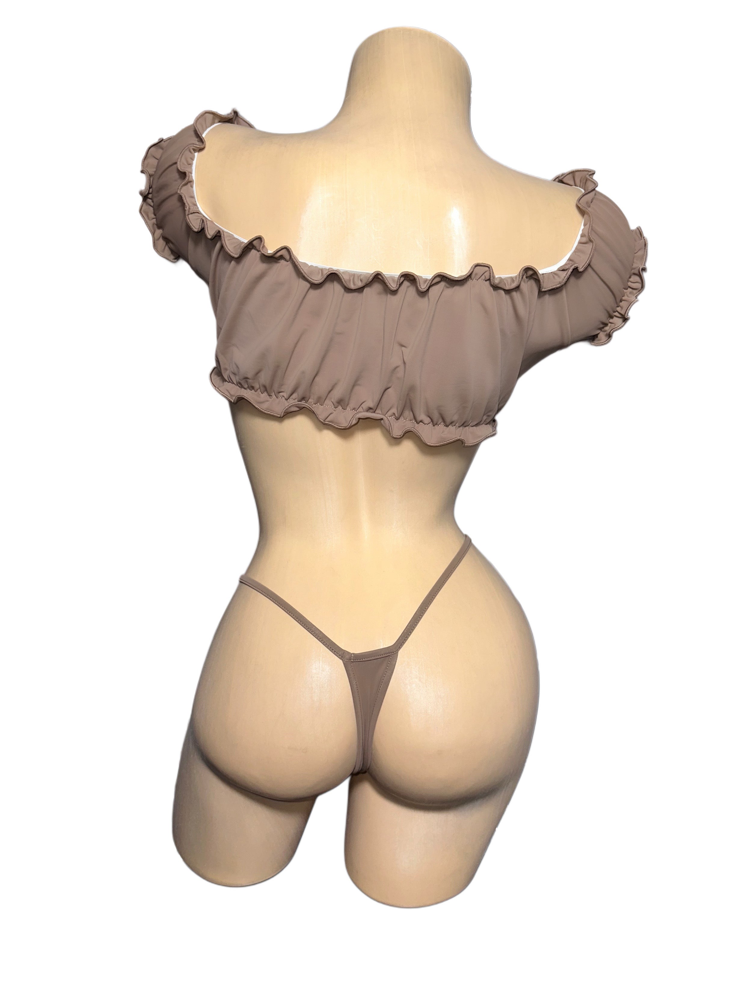 Toffee ruffle skirt set