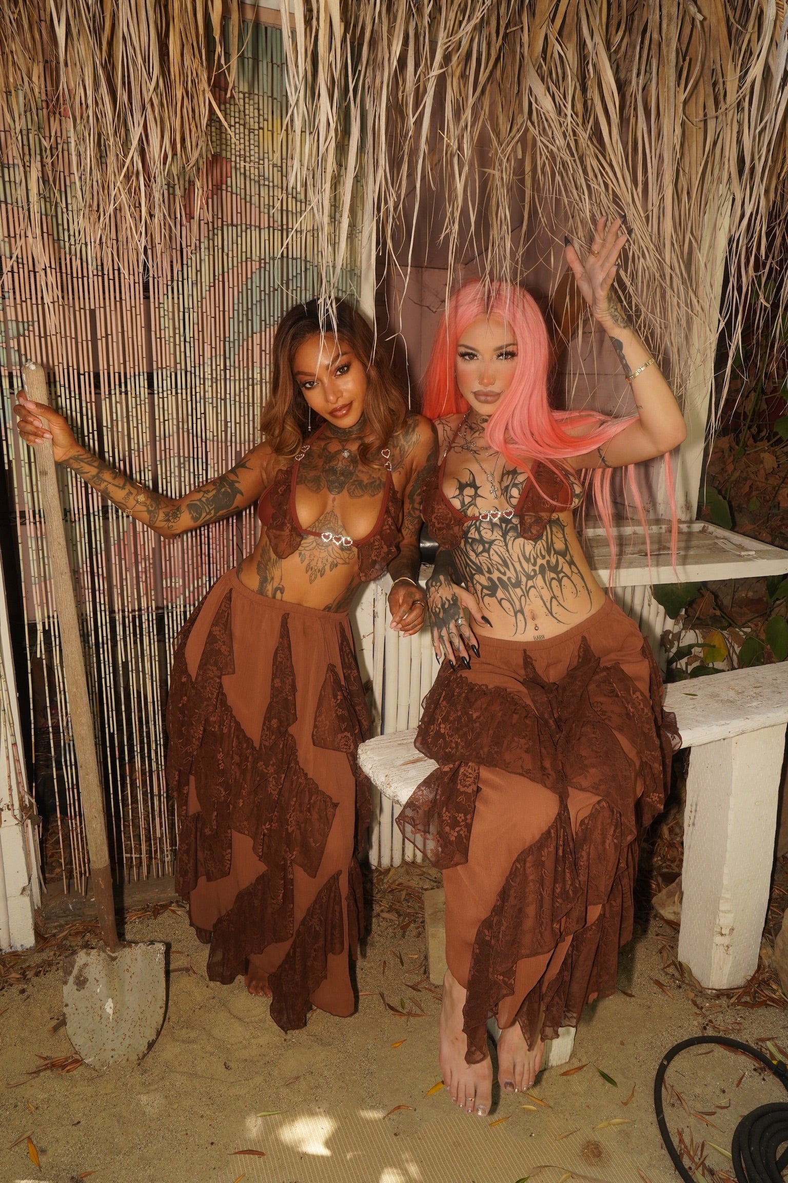 Forrest nymph resortwear maxi skirt set