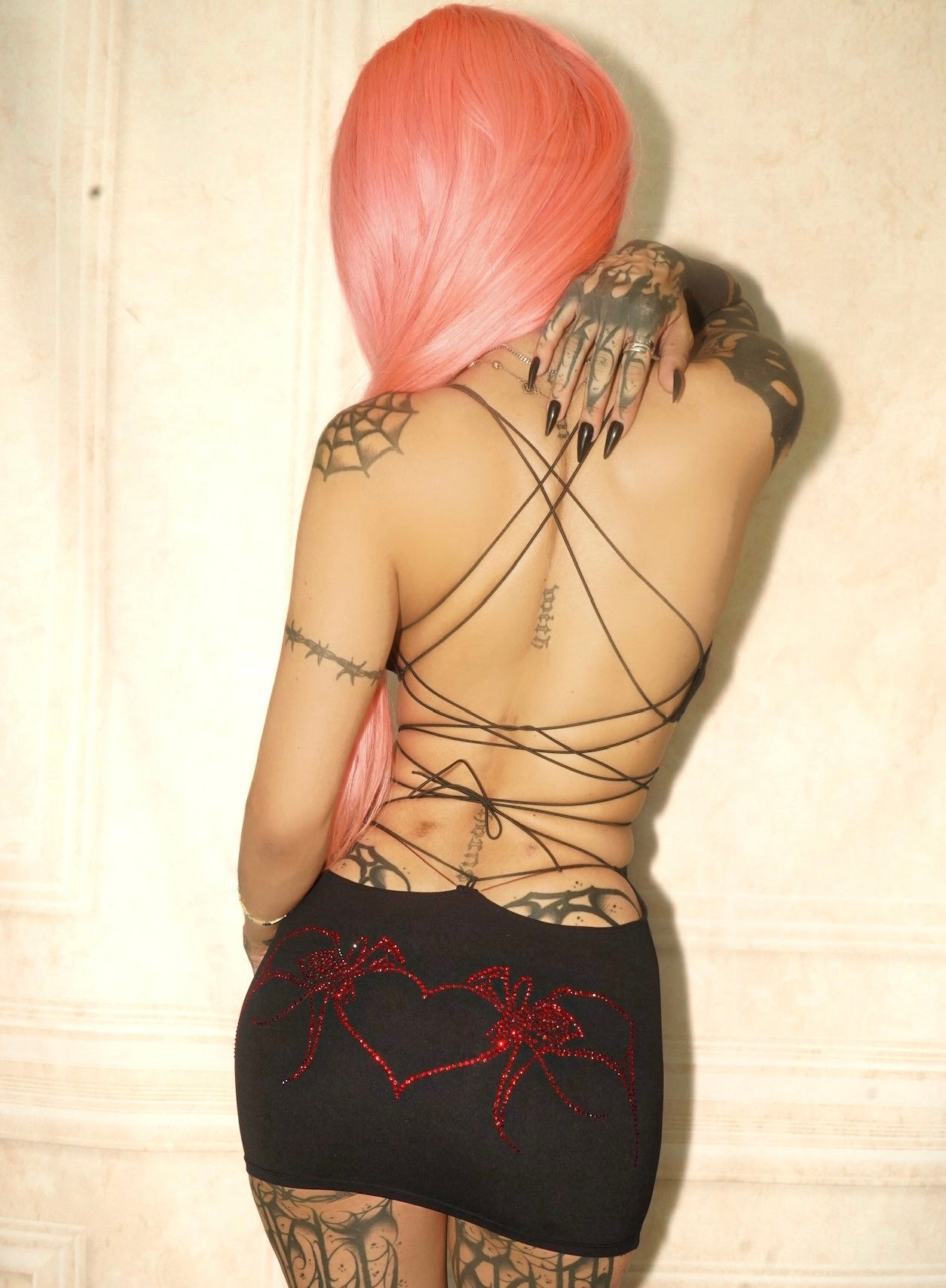 Spiders kiss mini dress