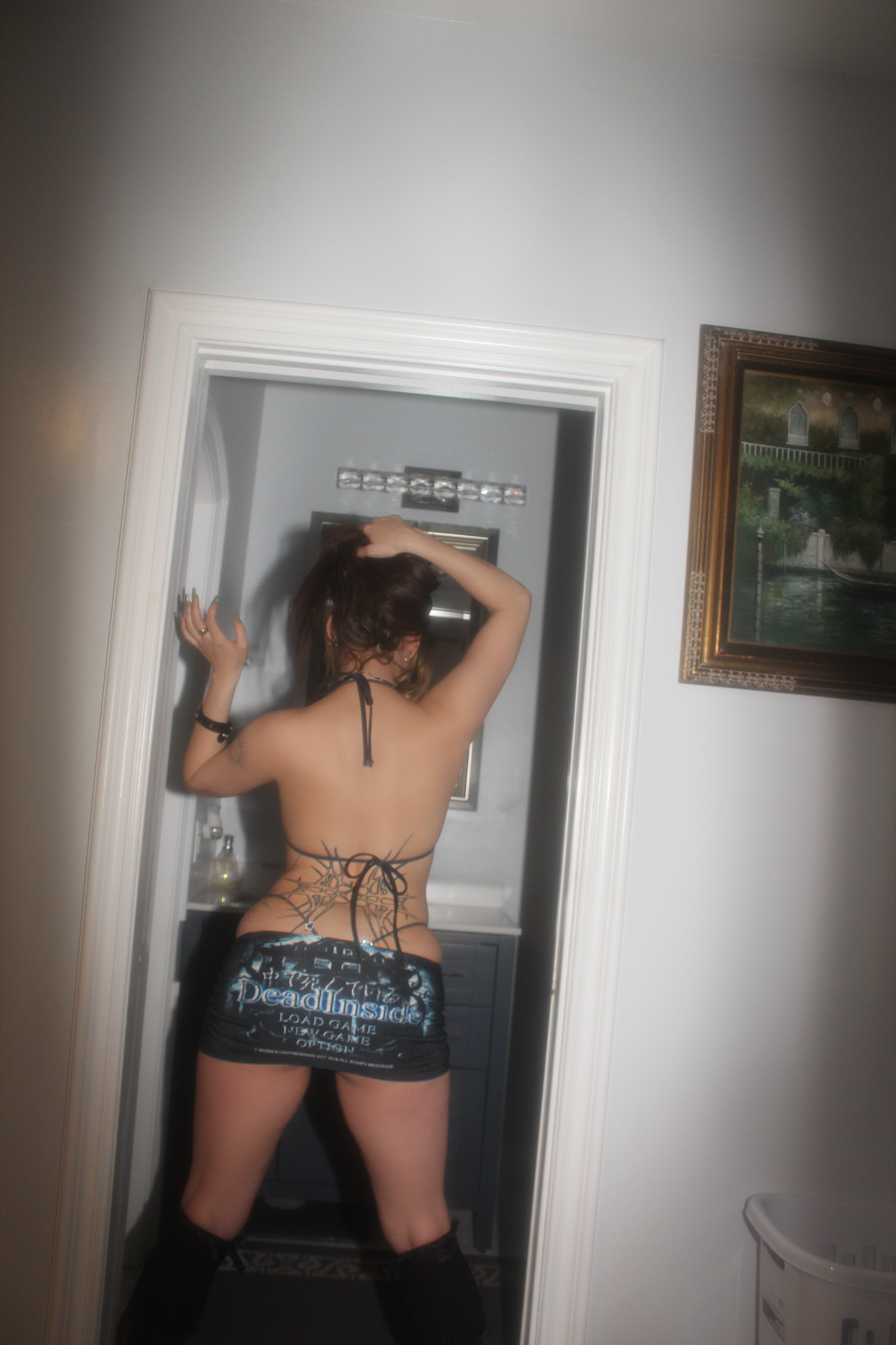 Dead inside miniskirt bikini set