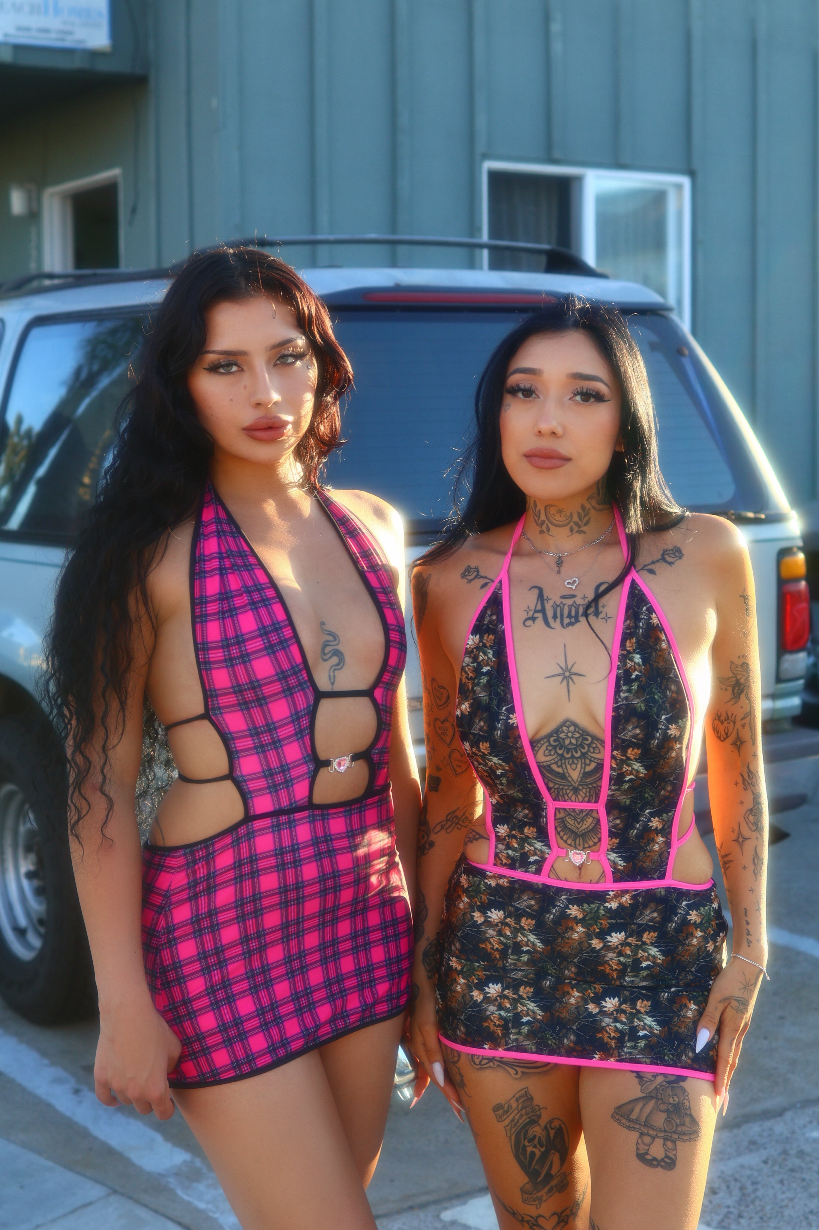 Princess tree camo minidress