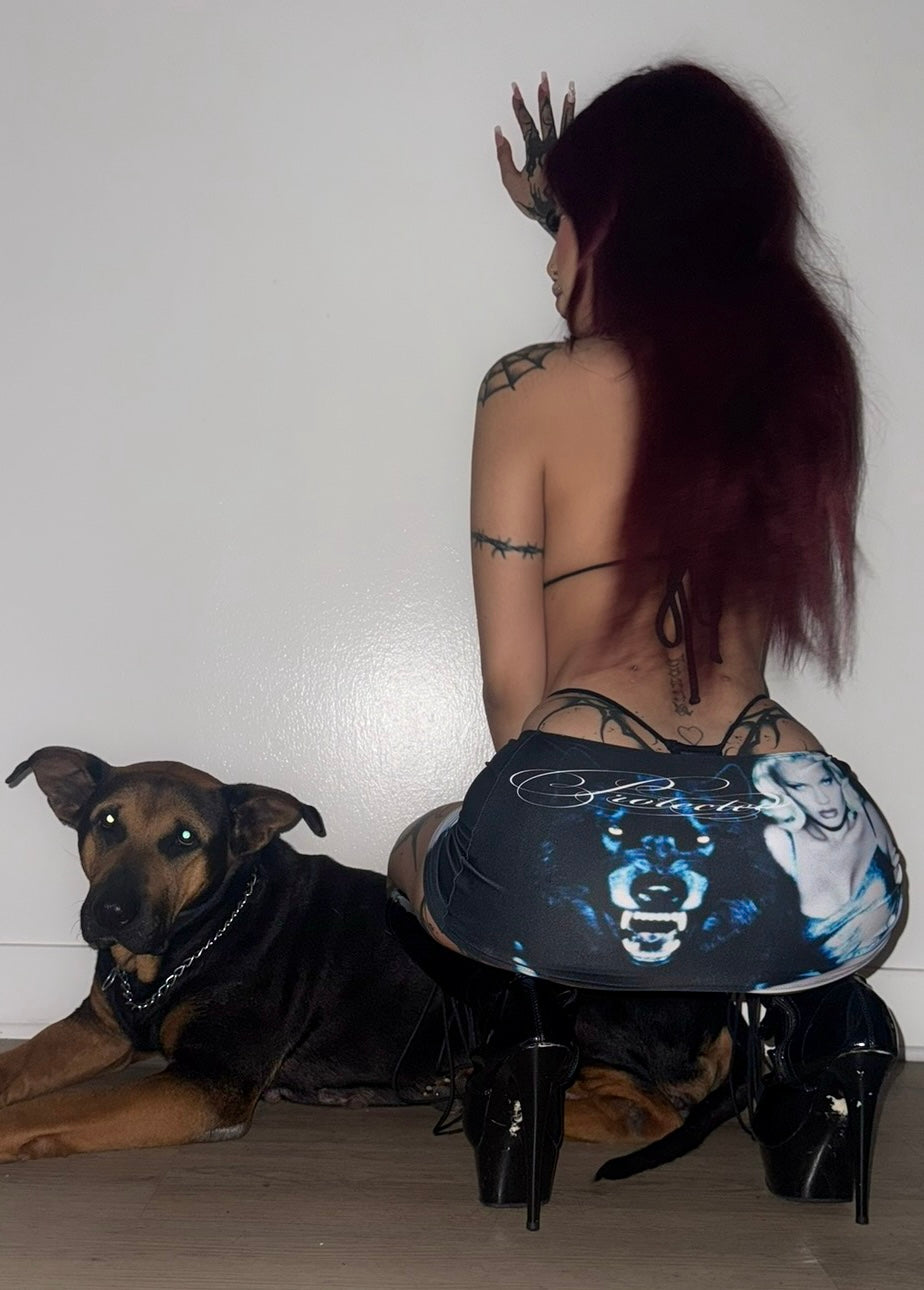 Protected miniskirt bikini set