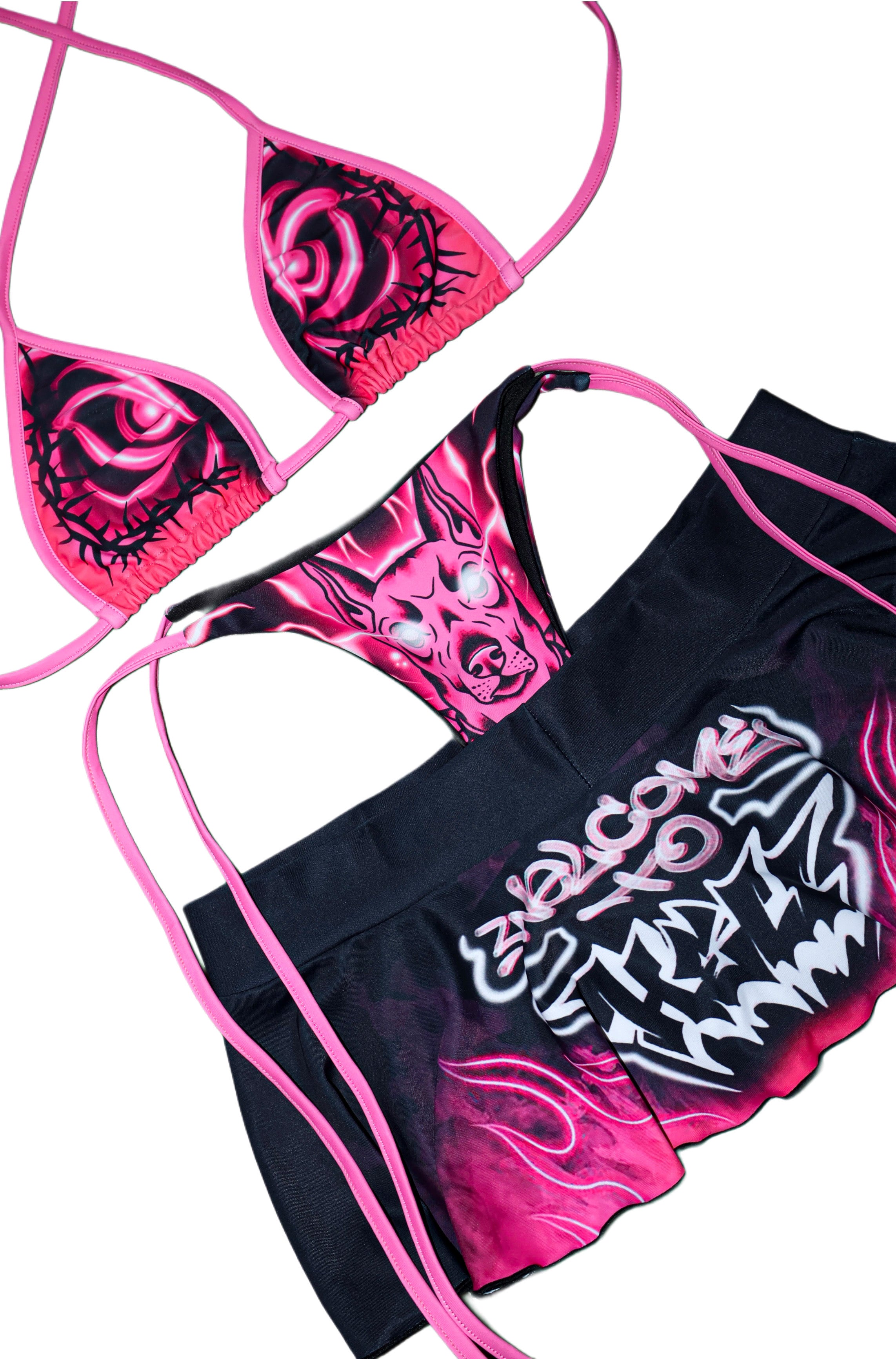Welcome to hell skirt set