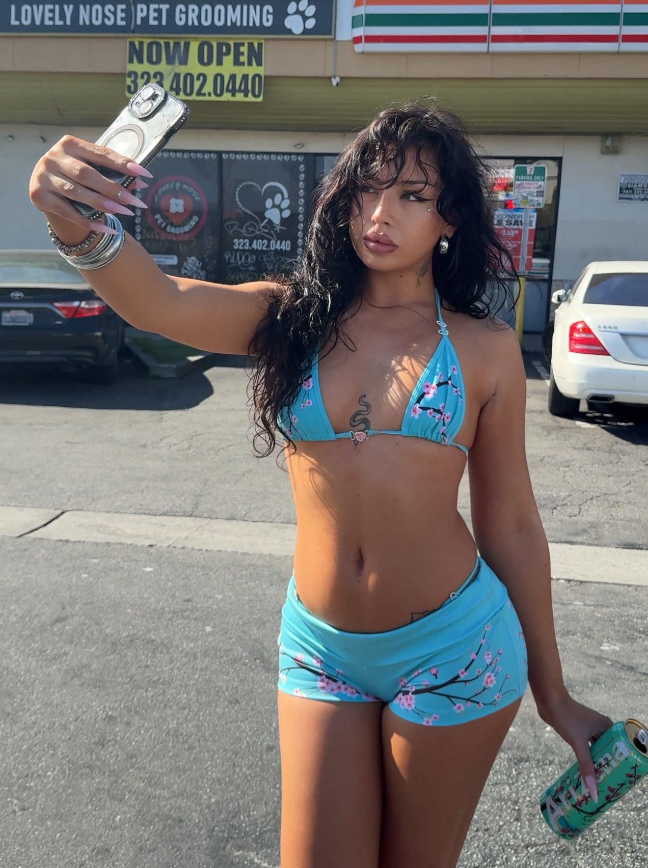 Arizona tea cherry blossom shorts set