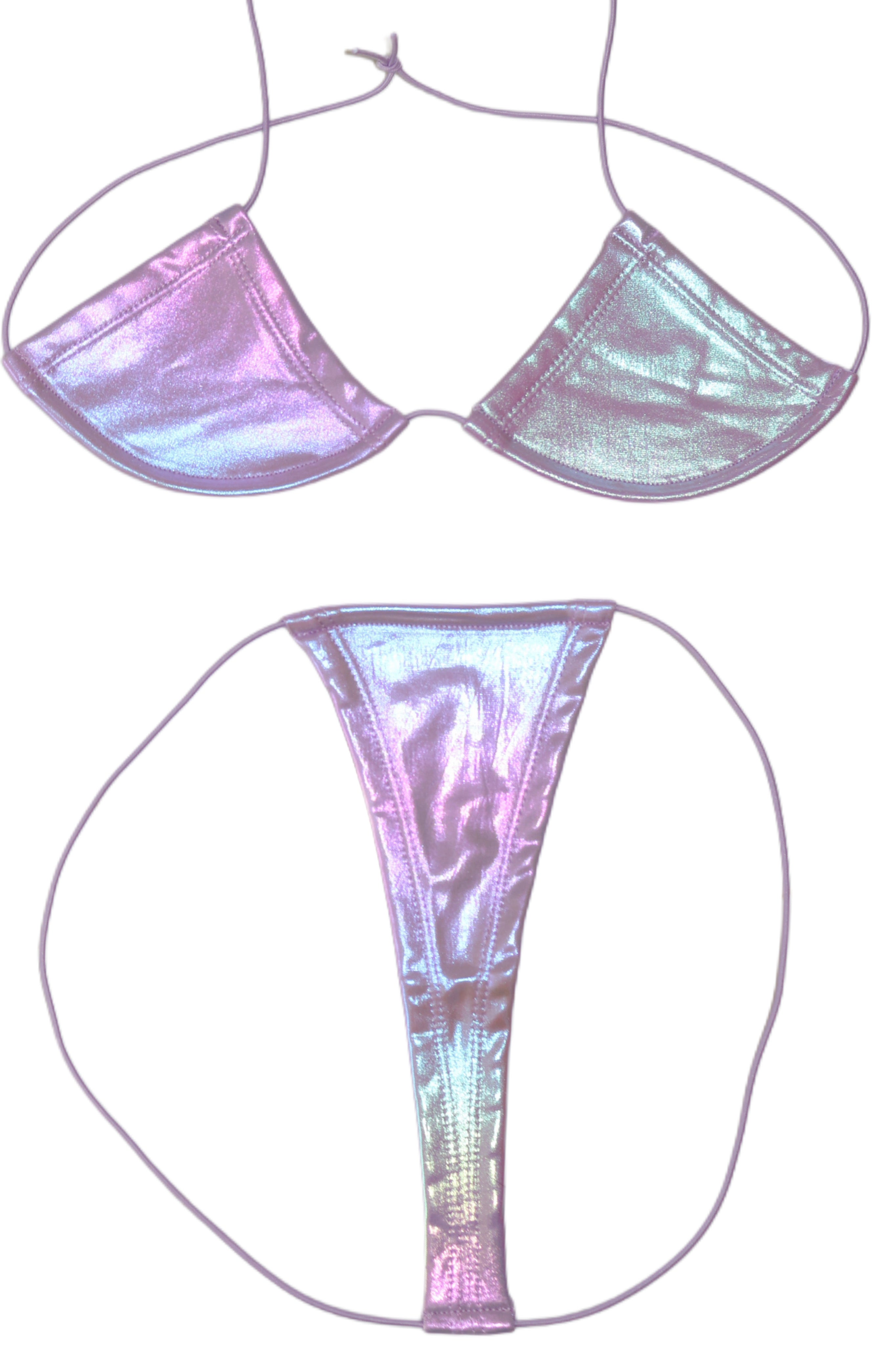 Hologram string microkinis