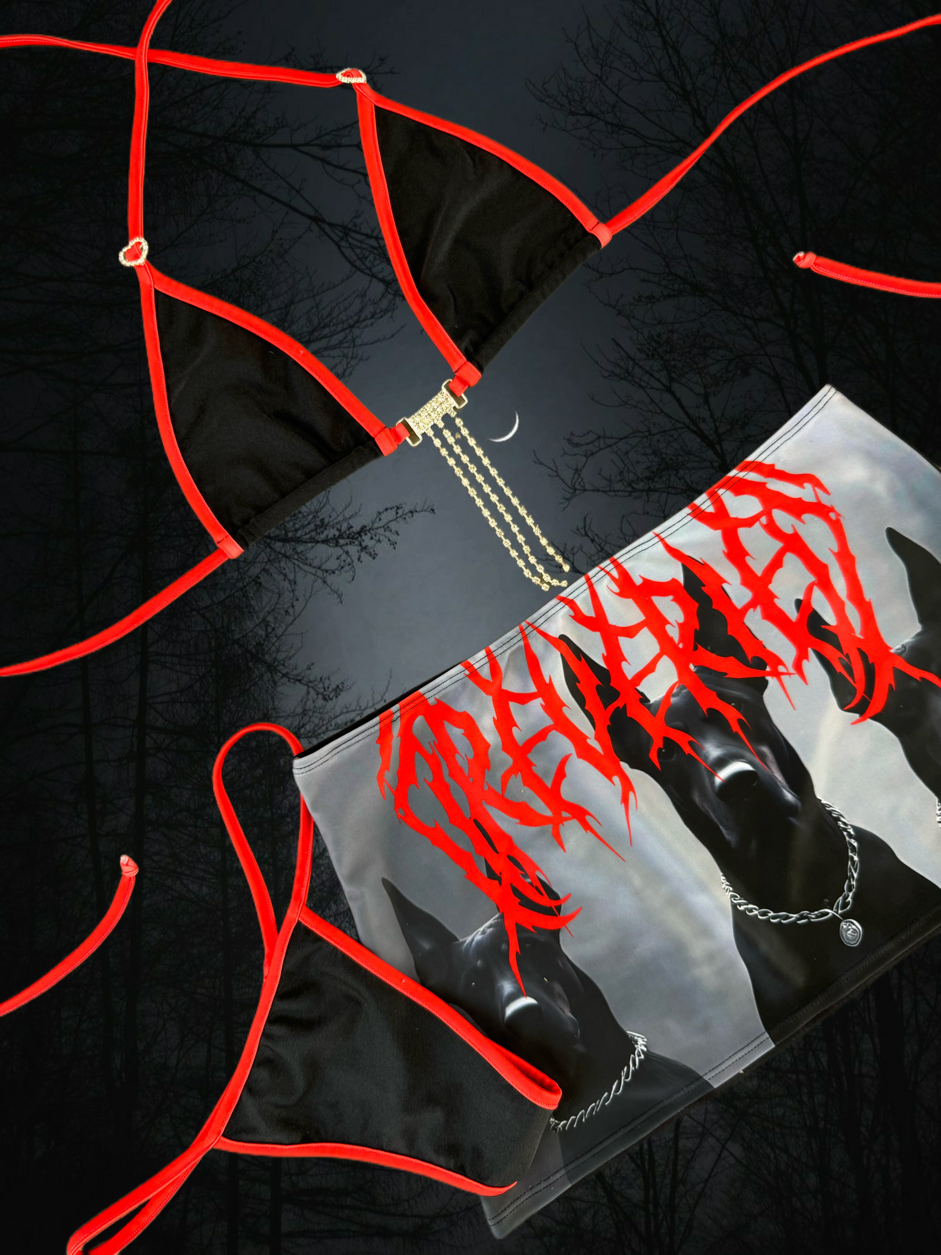 Reverie nightmare sparkle miniskirt bikini