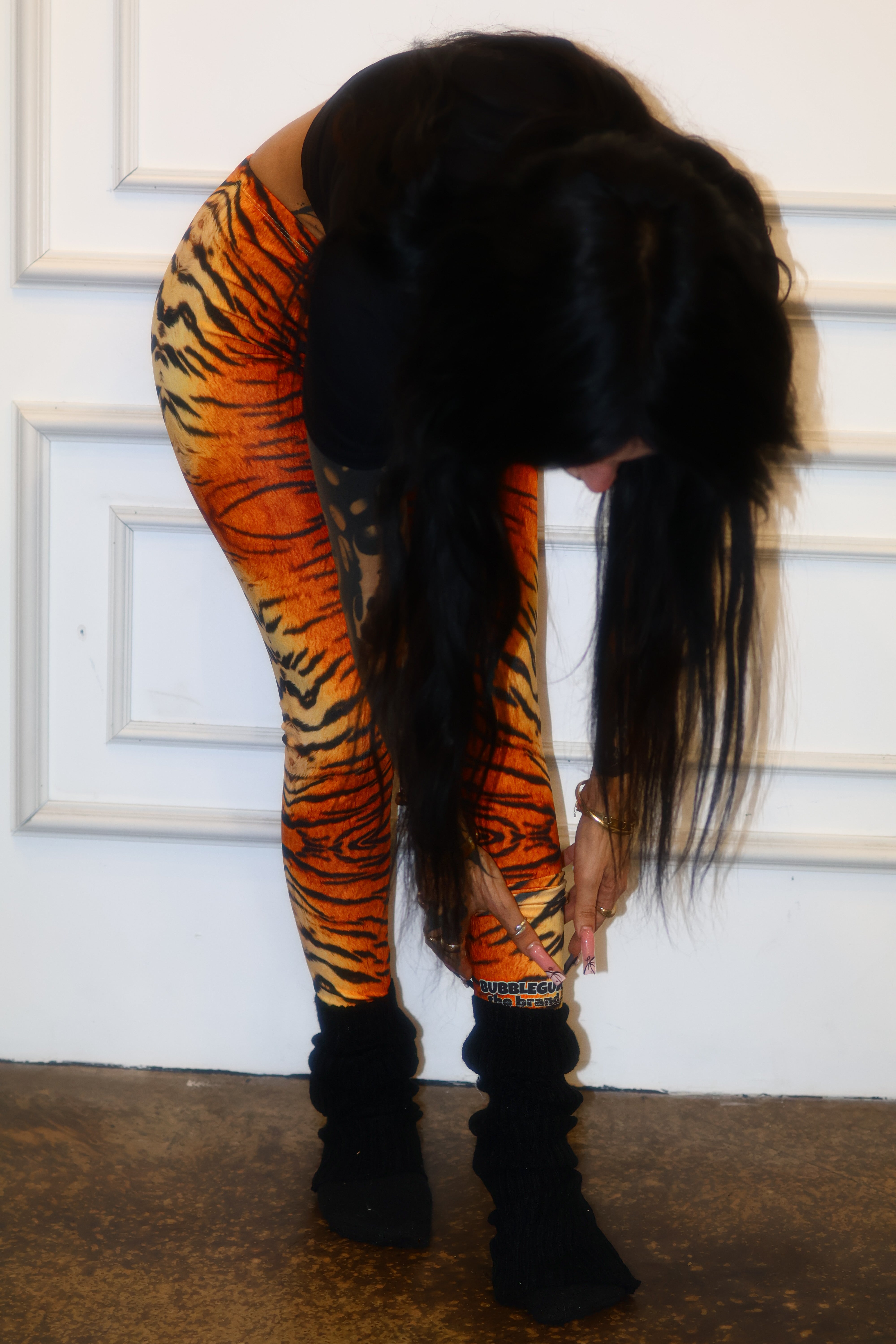 Tiger low rise yoga leggings
