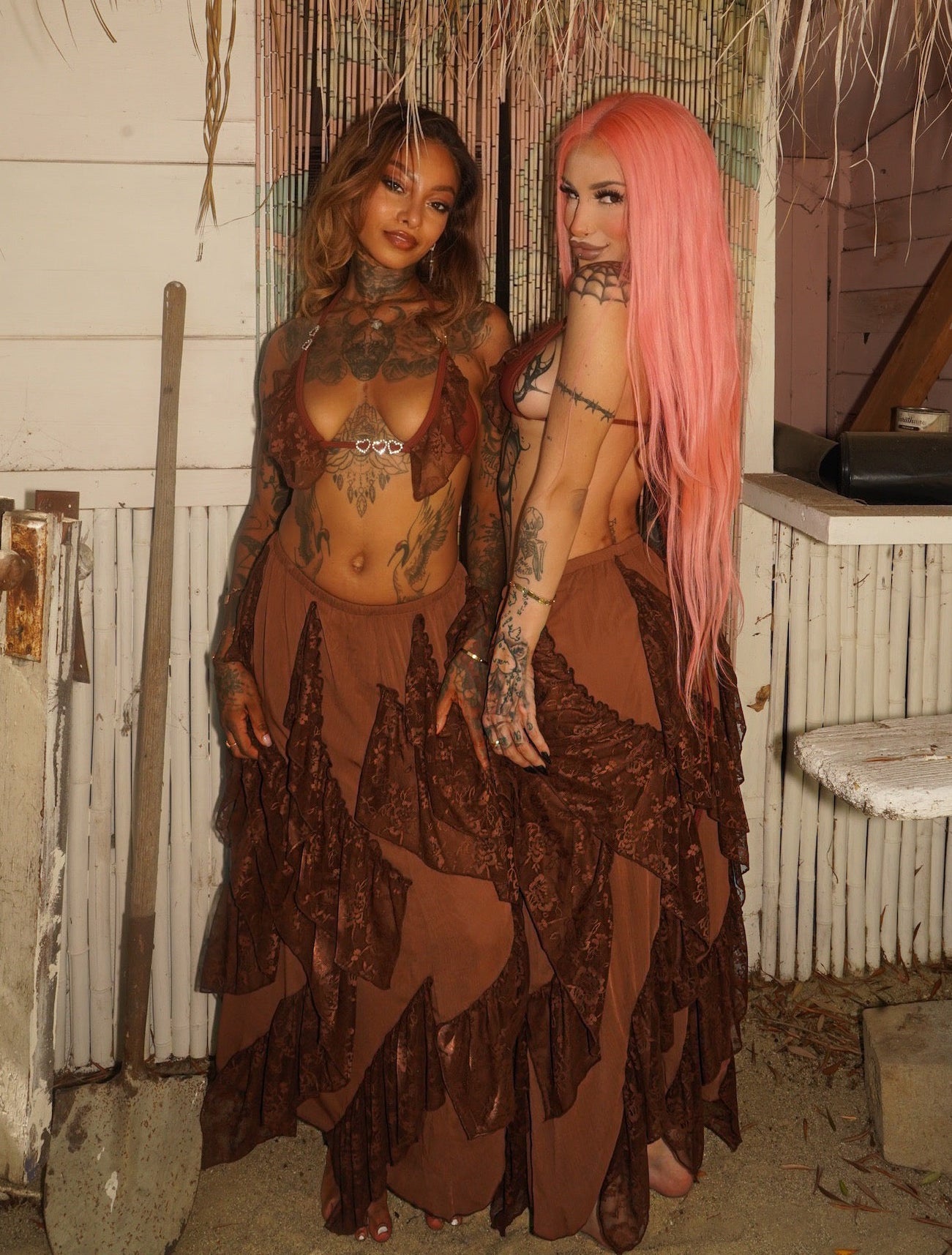 Forrest nymph resortwear maxi skirt set
