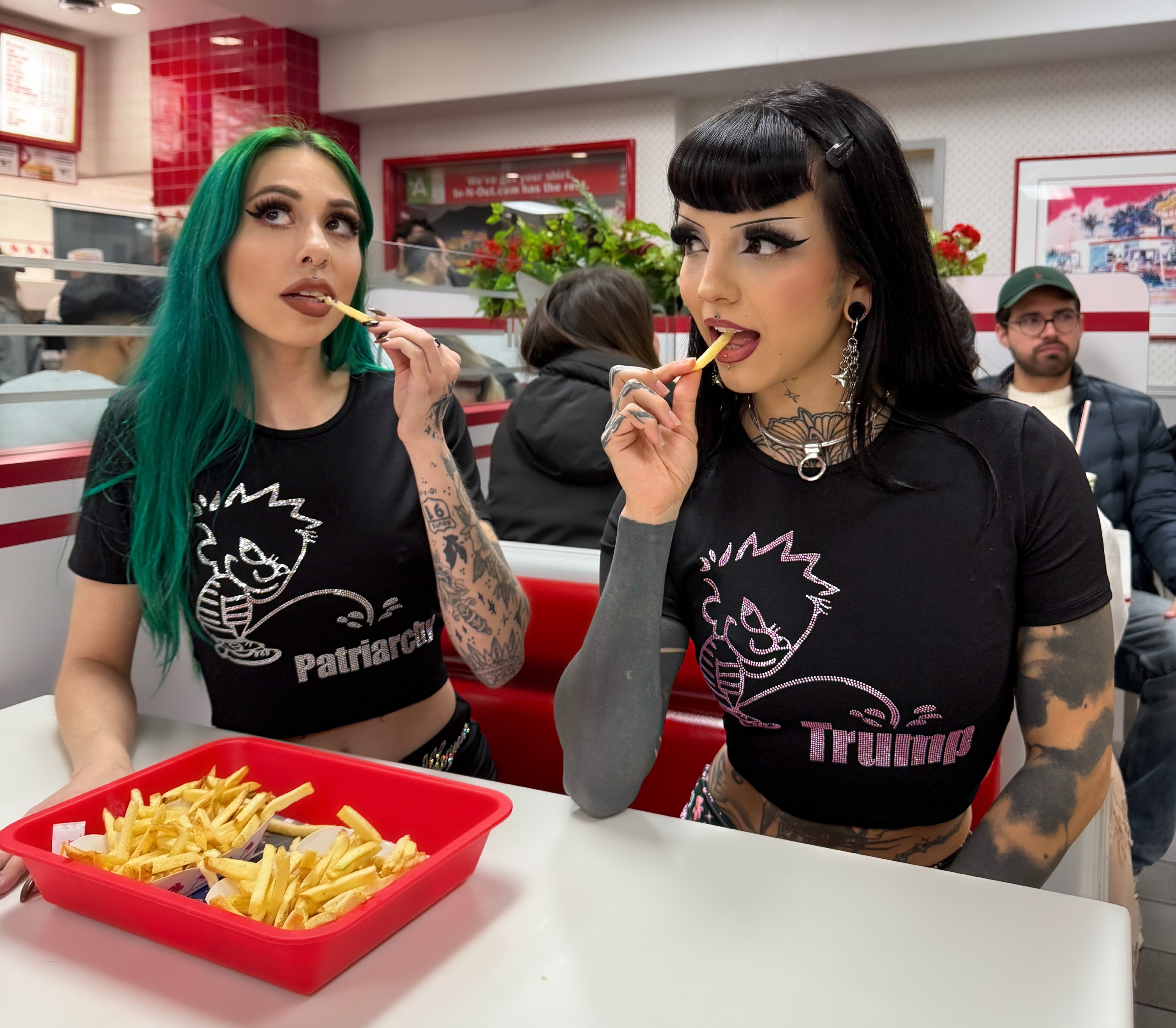 Trump rhinestone crop top