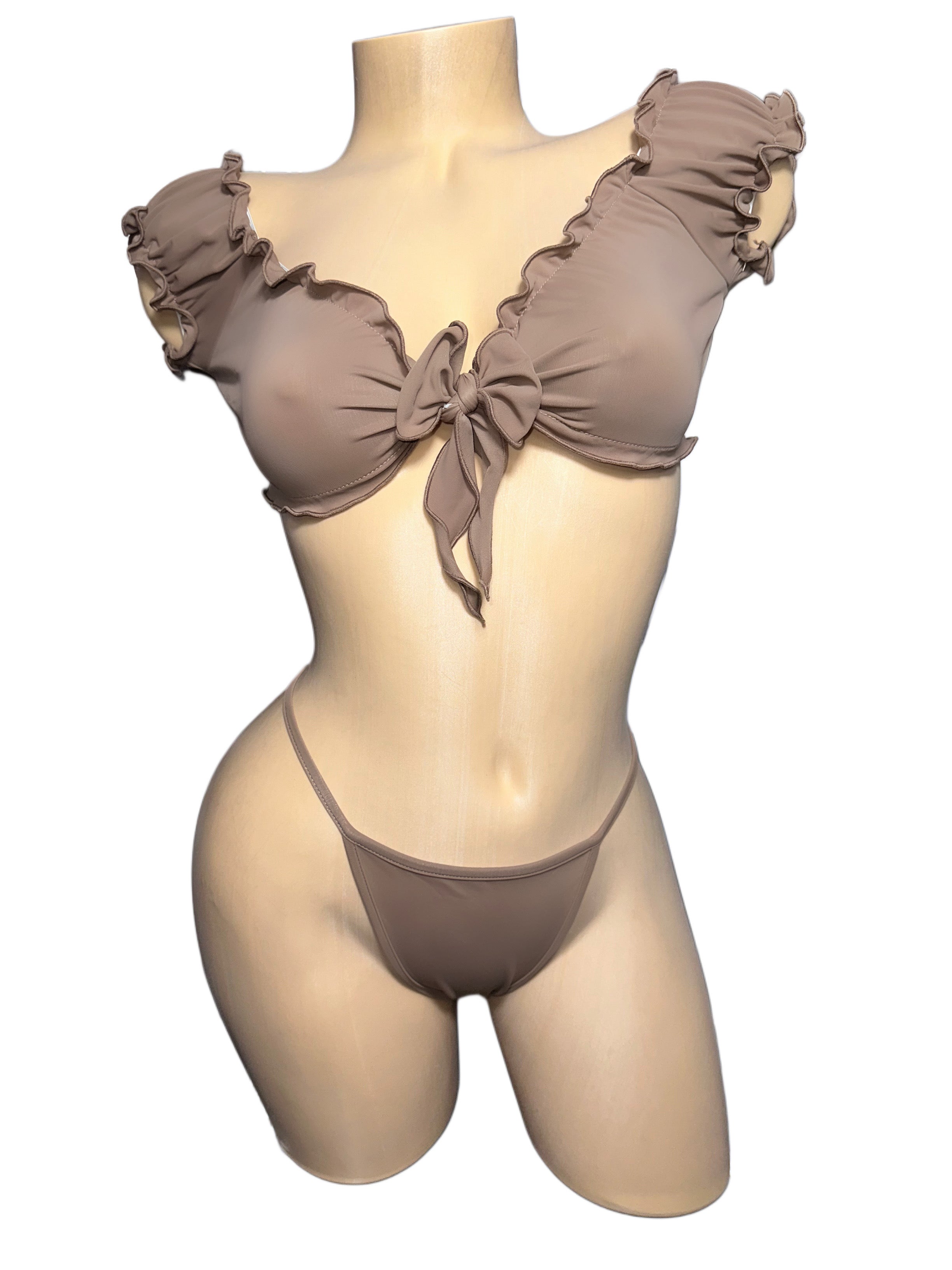 Toffee ruffle skirt set