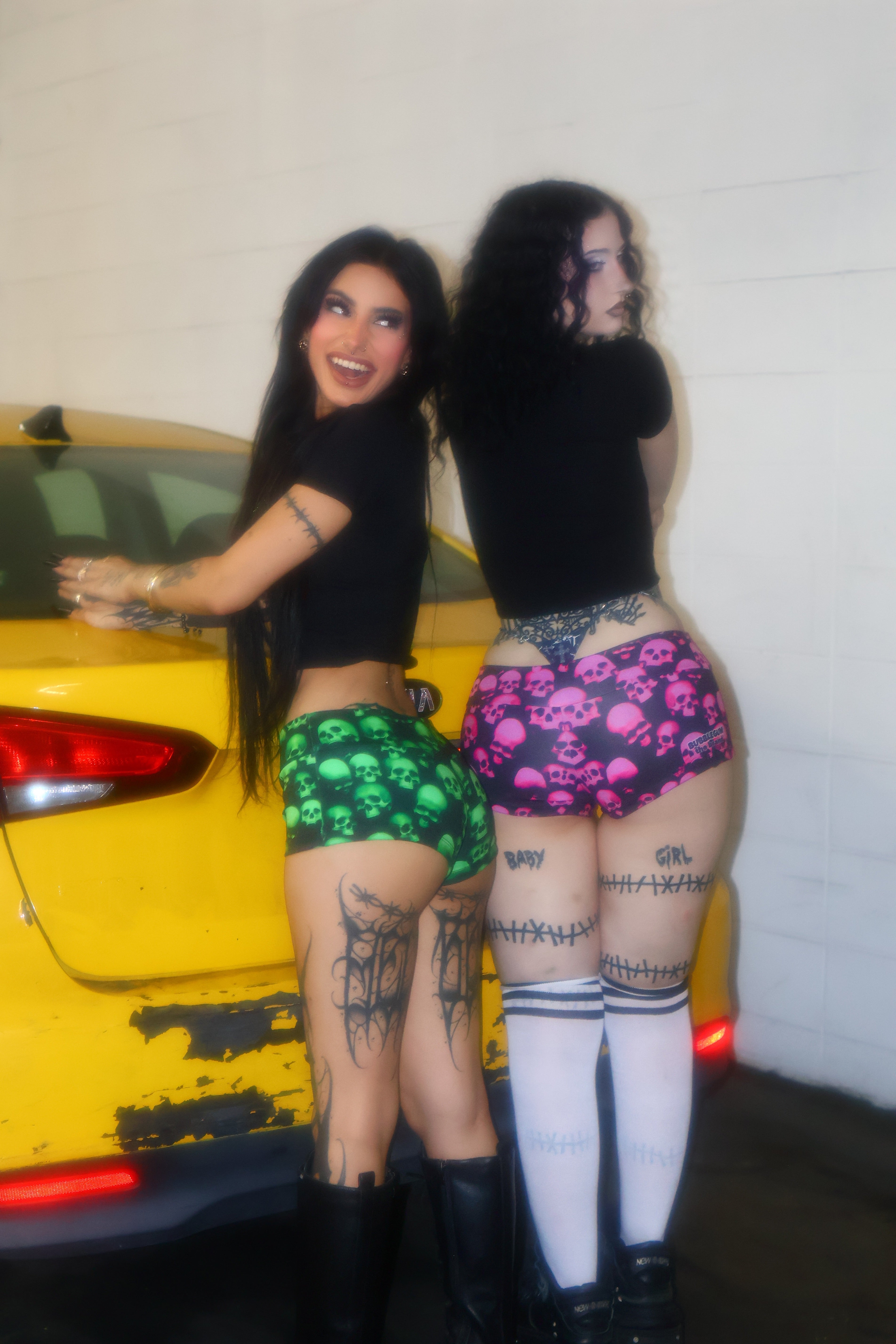 Slime skulls micro shorts hotpants streetwear