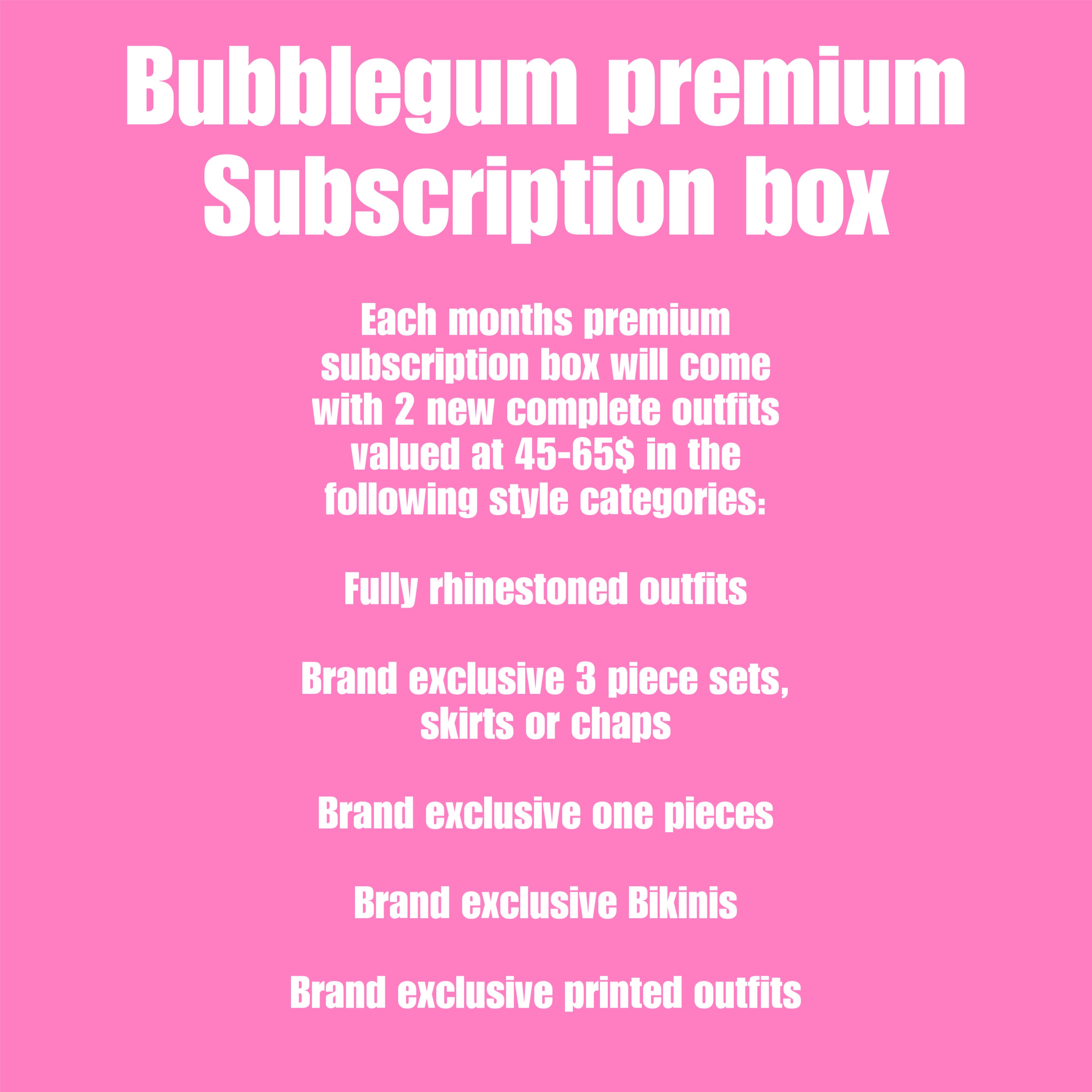 Bubblegum premium bikini subscription box