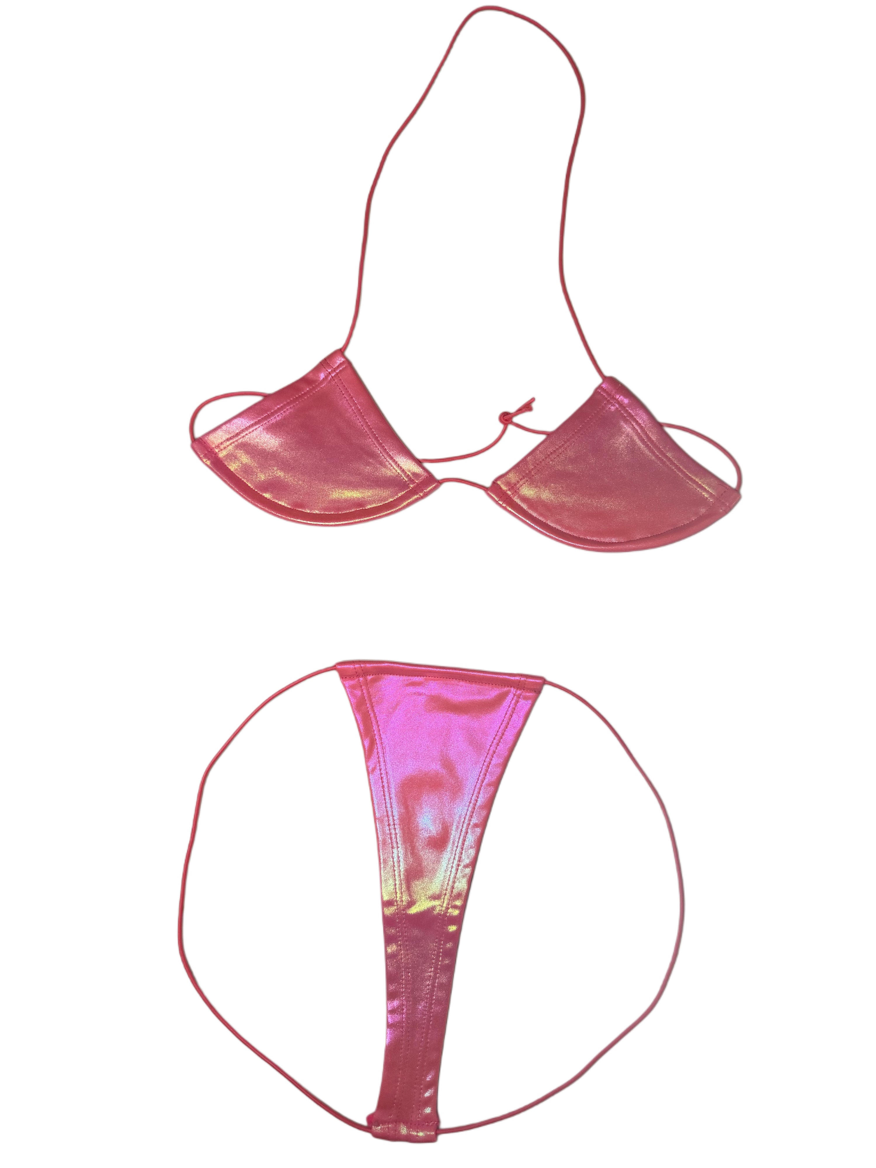 Hologram string microkinis