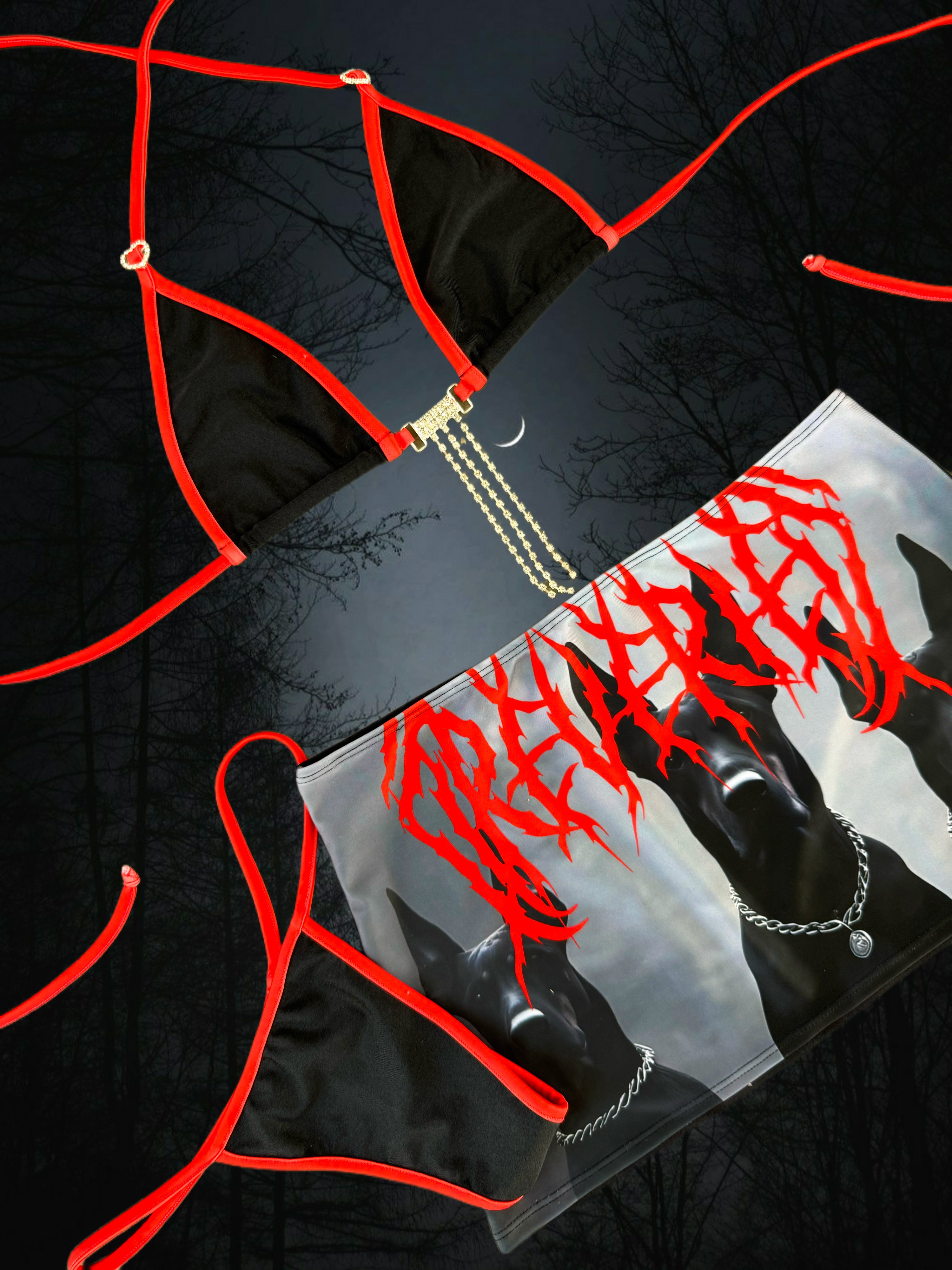 Reverie nightmare sparkle miniskirt bikini