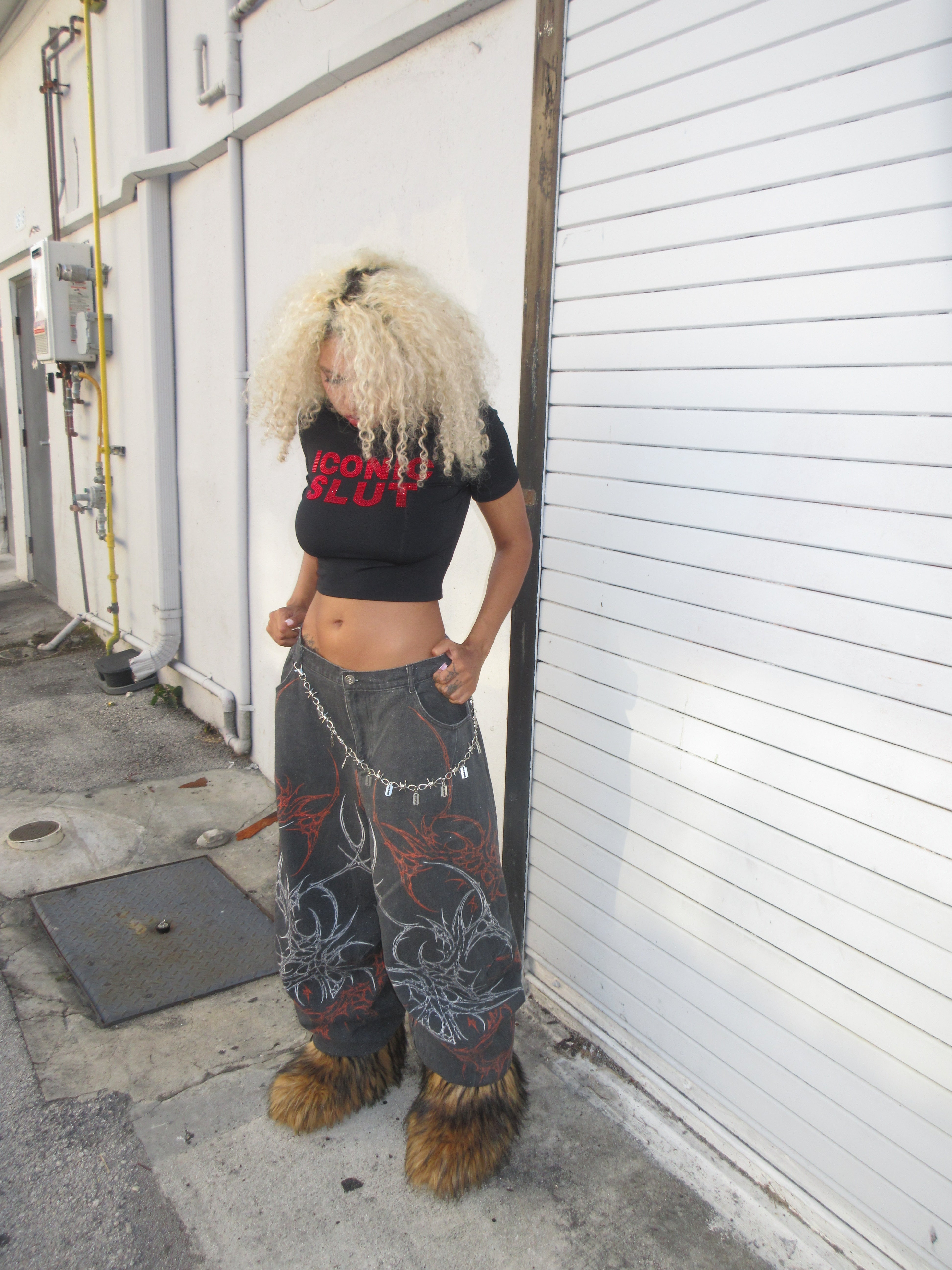 Iconic rhinestone crop top