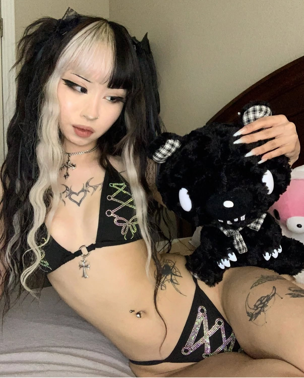 Rhinestone corset bikini