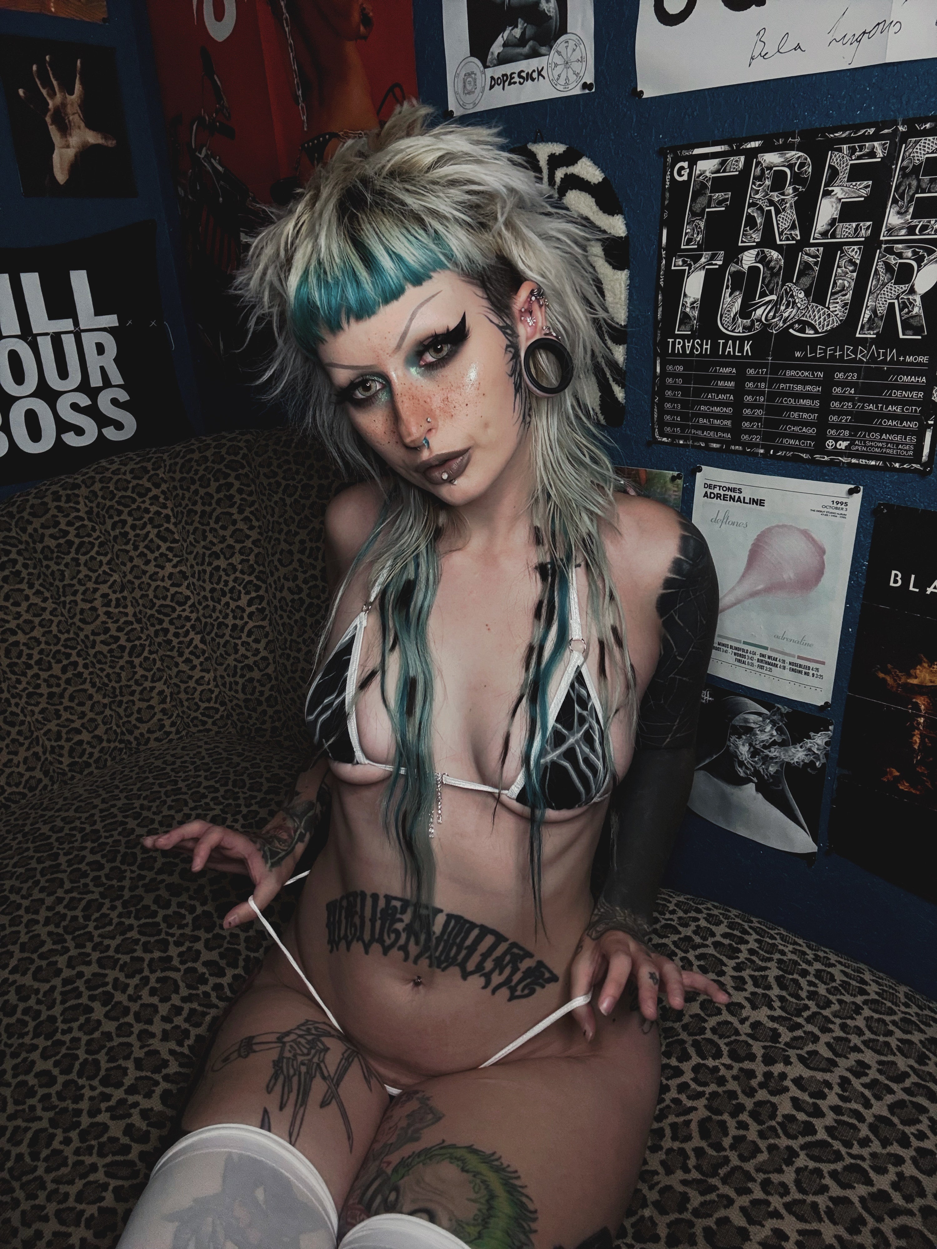 Grey Lightning Sparkle Microkini