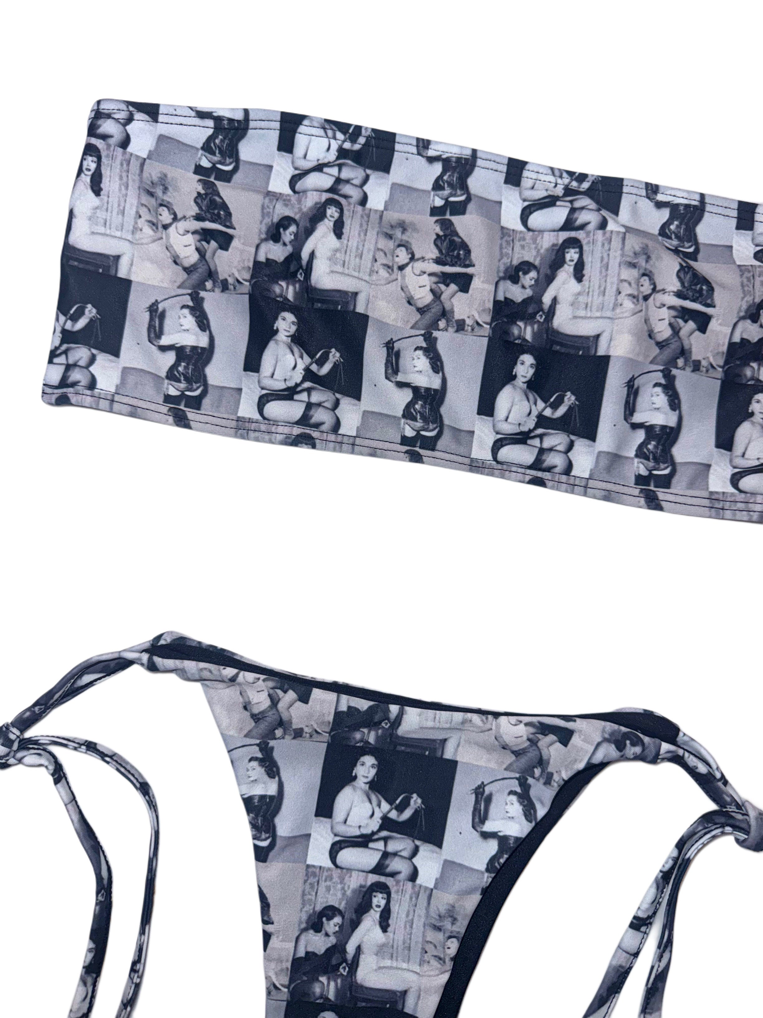 Vintage dominatrix bikini