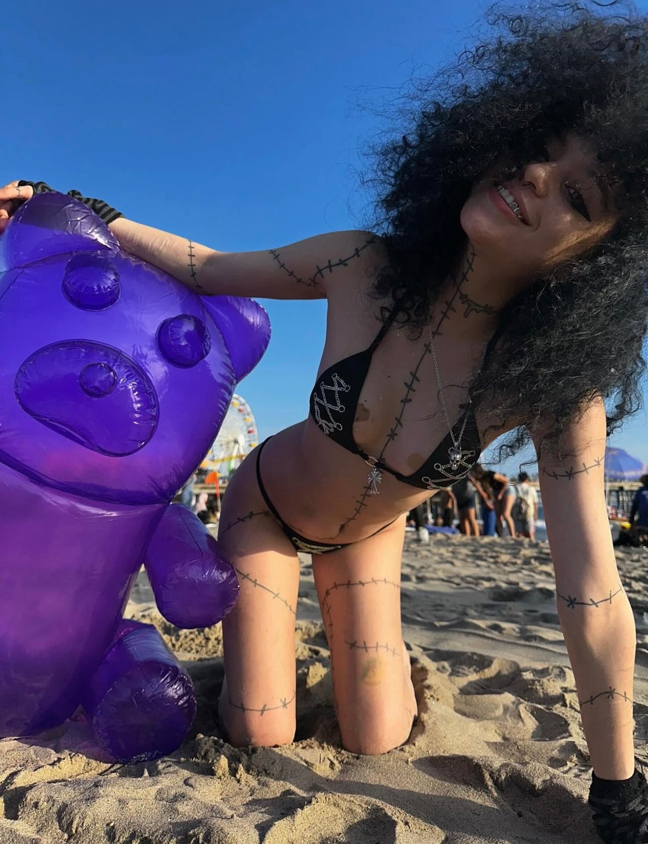 Rhinestone corset bikini