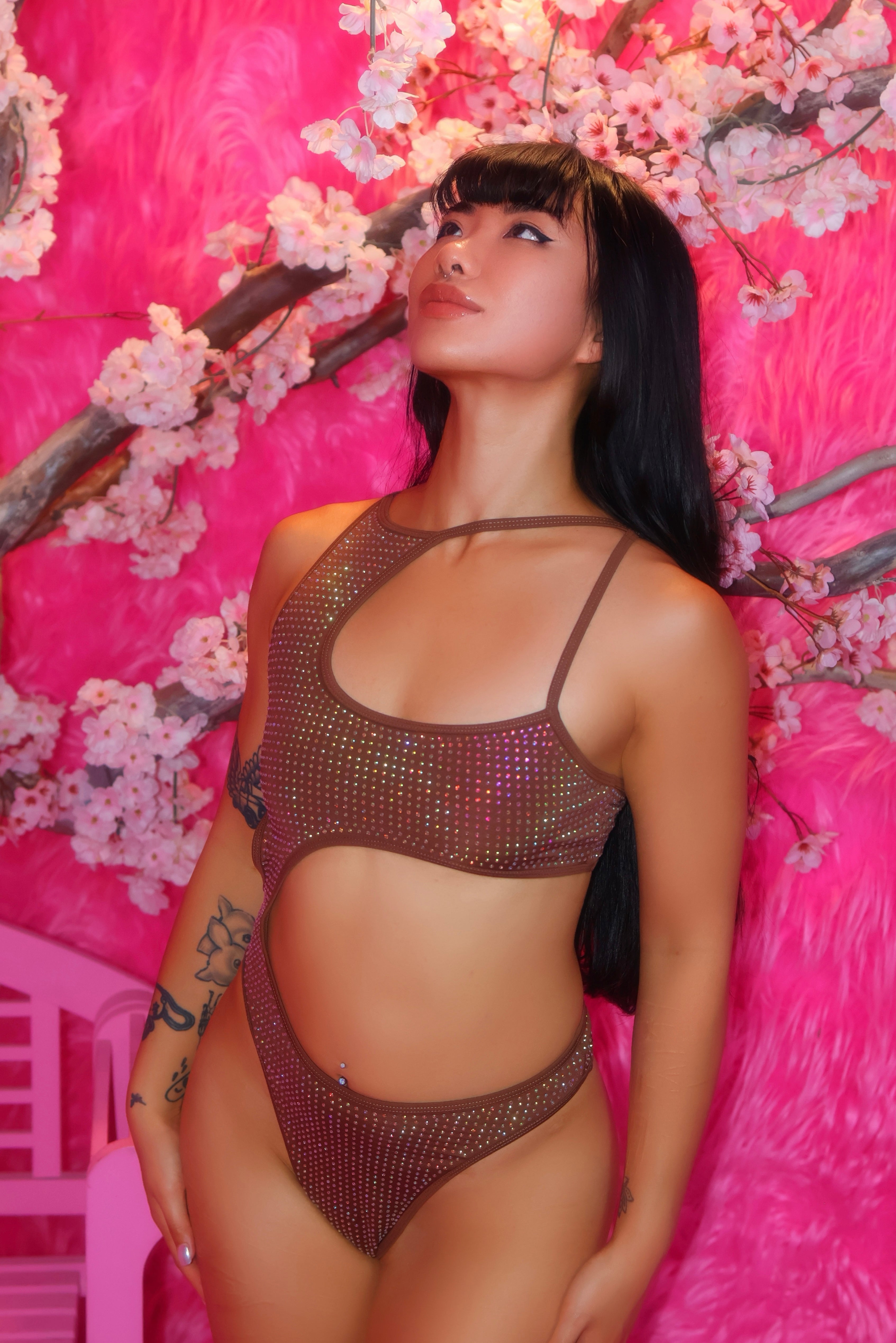 Iced out coco strappy one piece