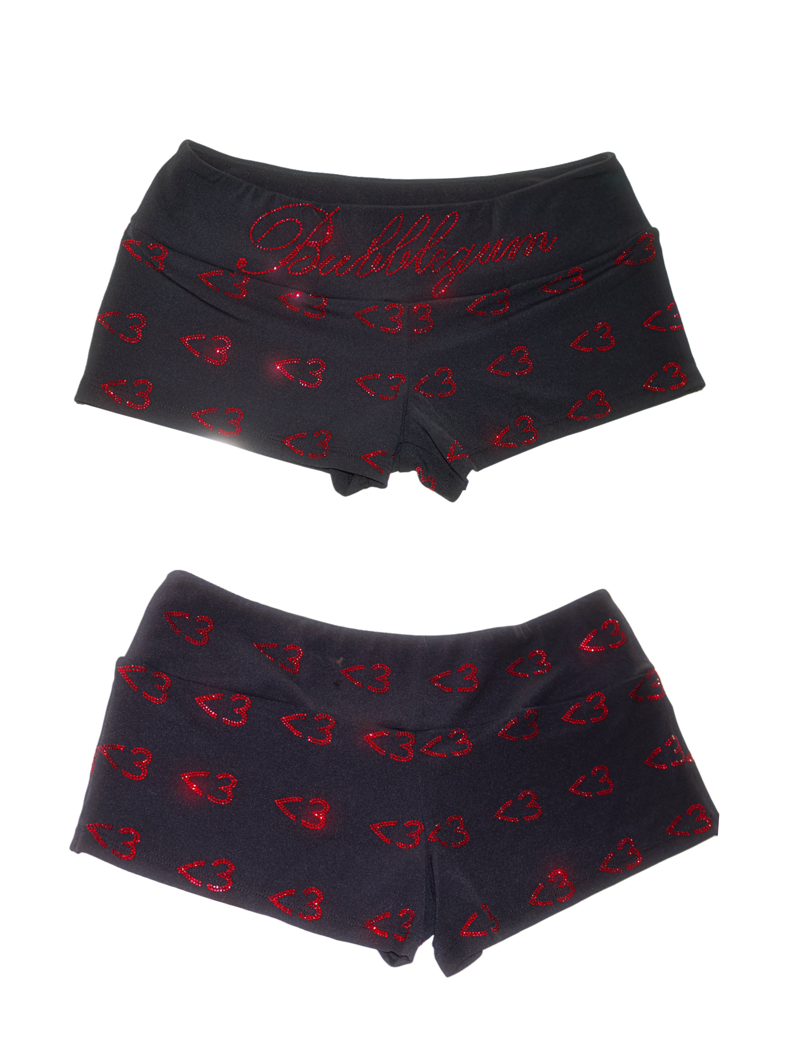 Unloved rhinestone micro shorts