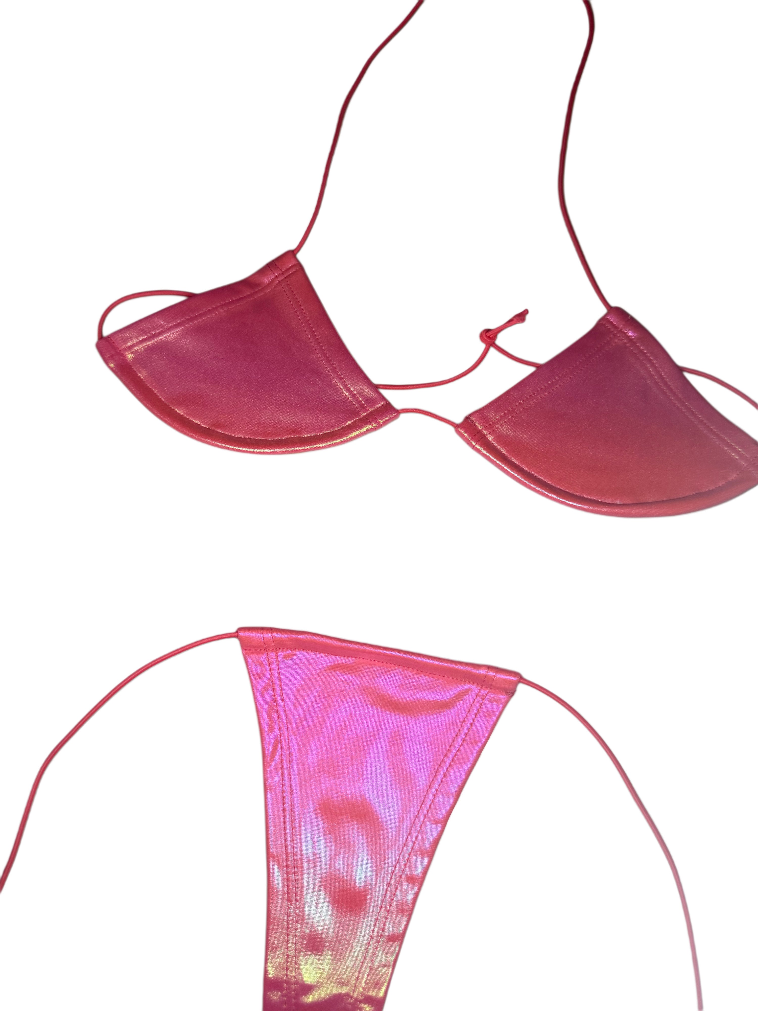 Hologram string microkinis