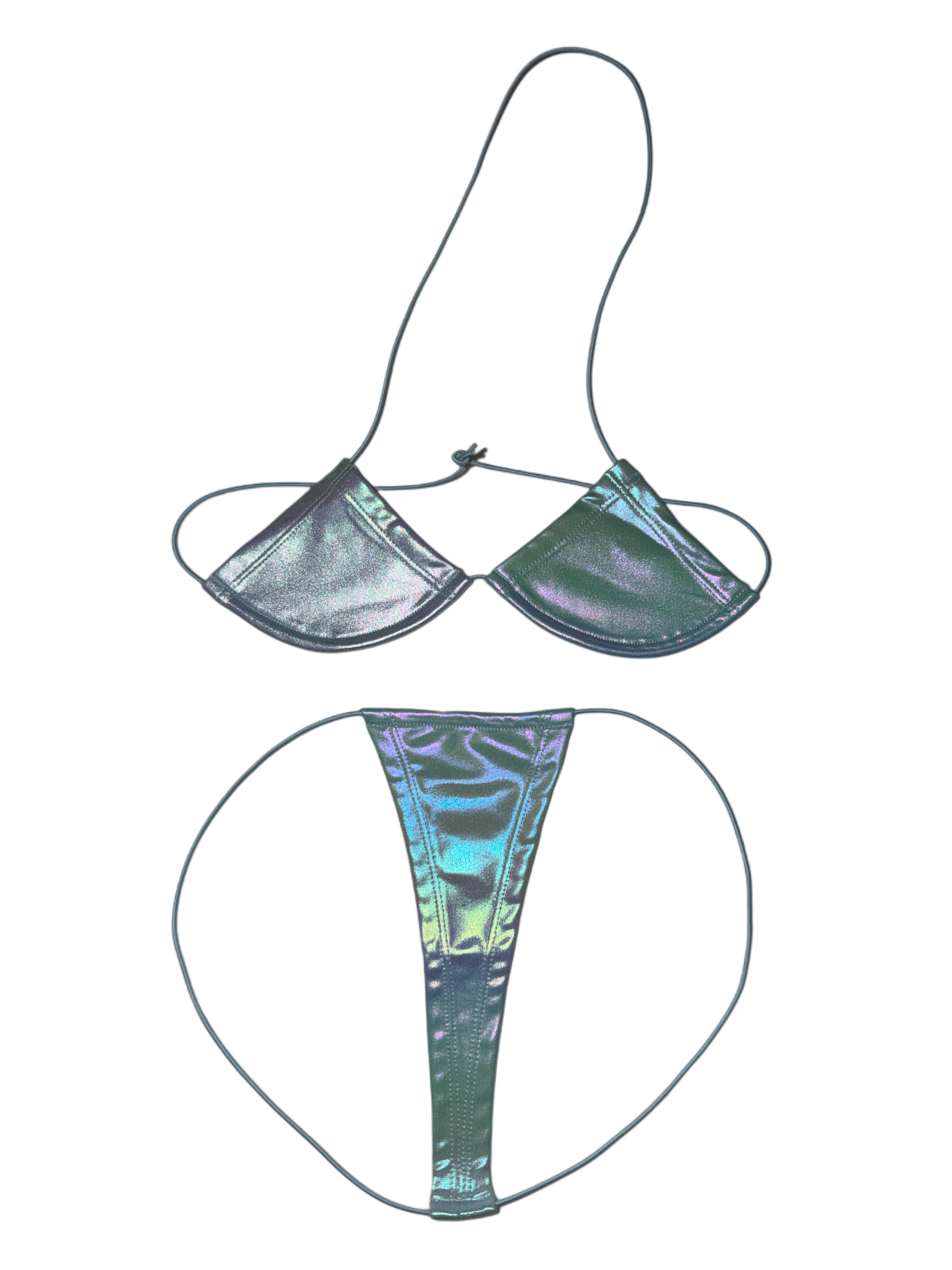 Hologram string microkinis