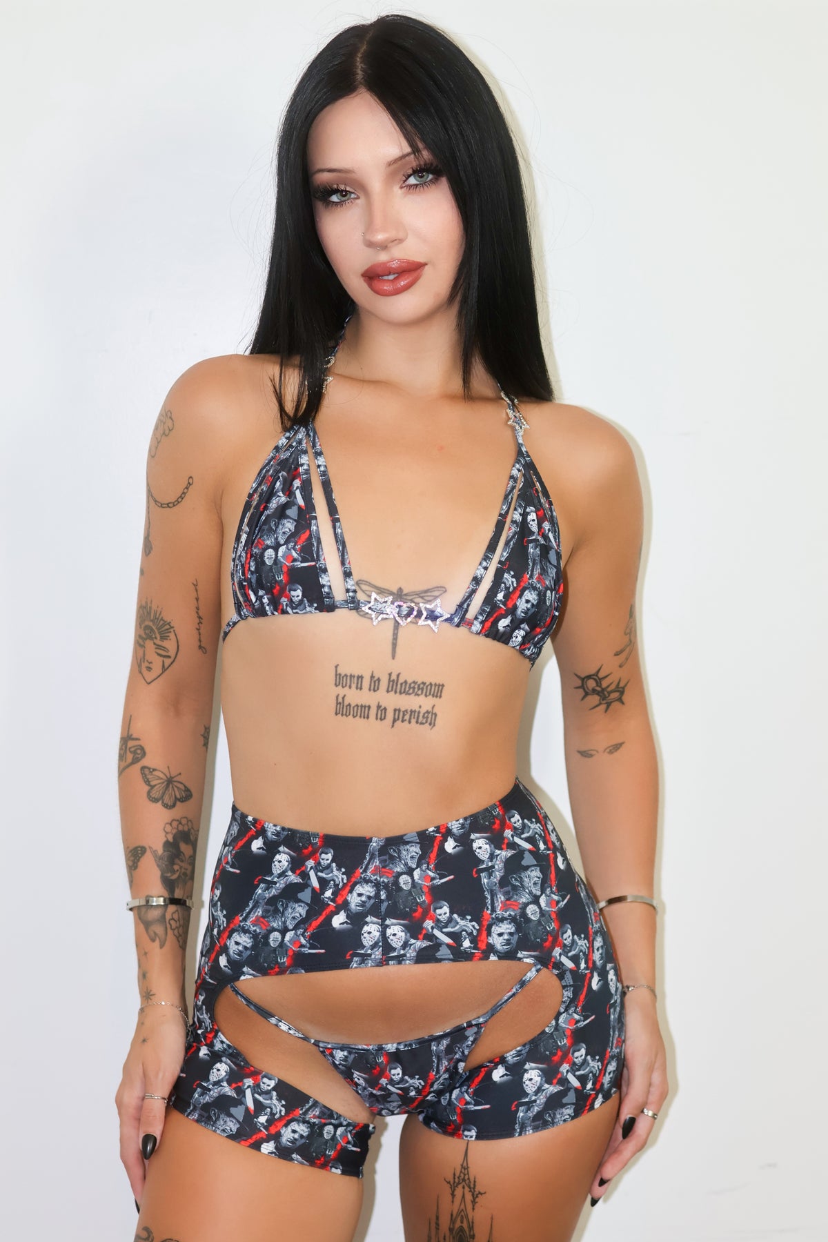 Nightmare horror chaps bikini set Halloween