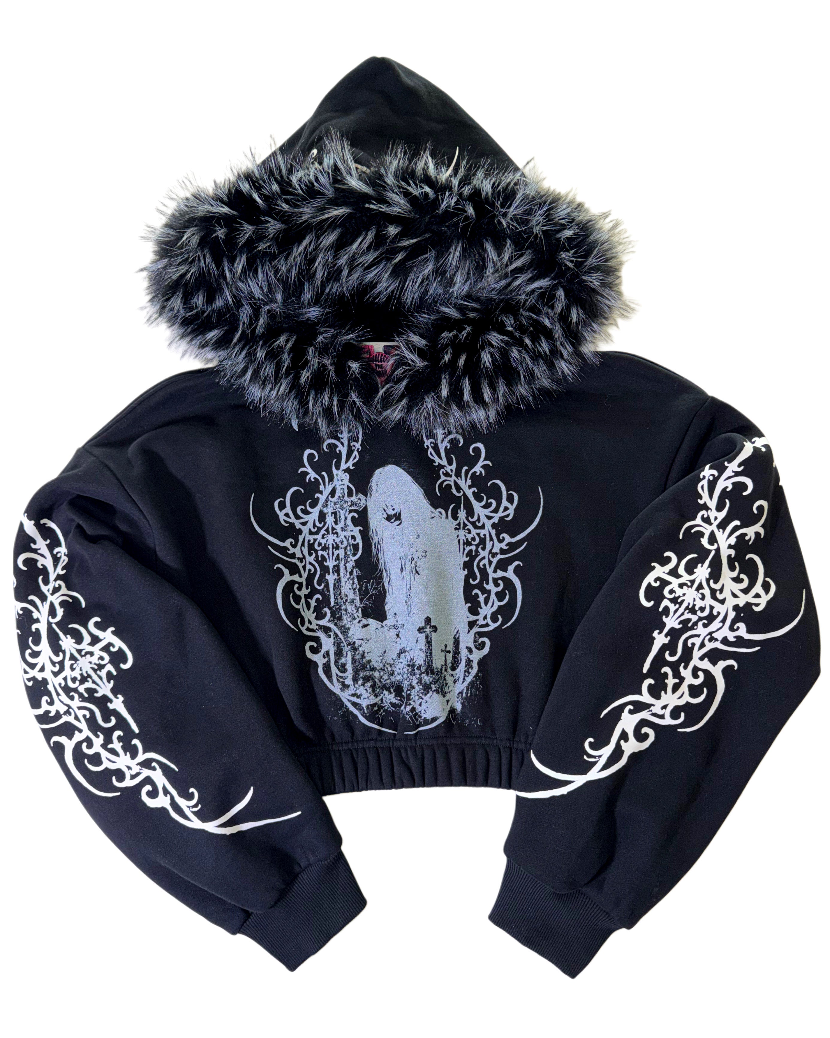Graveyard crop hoodie