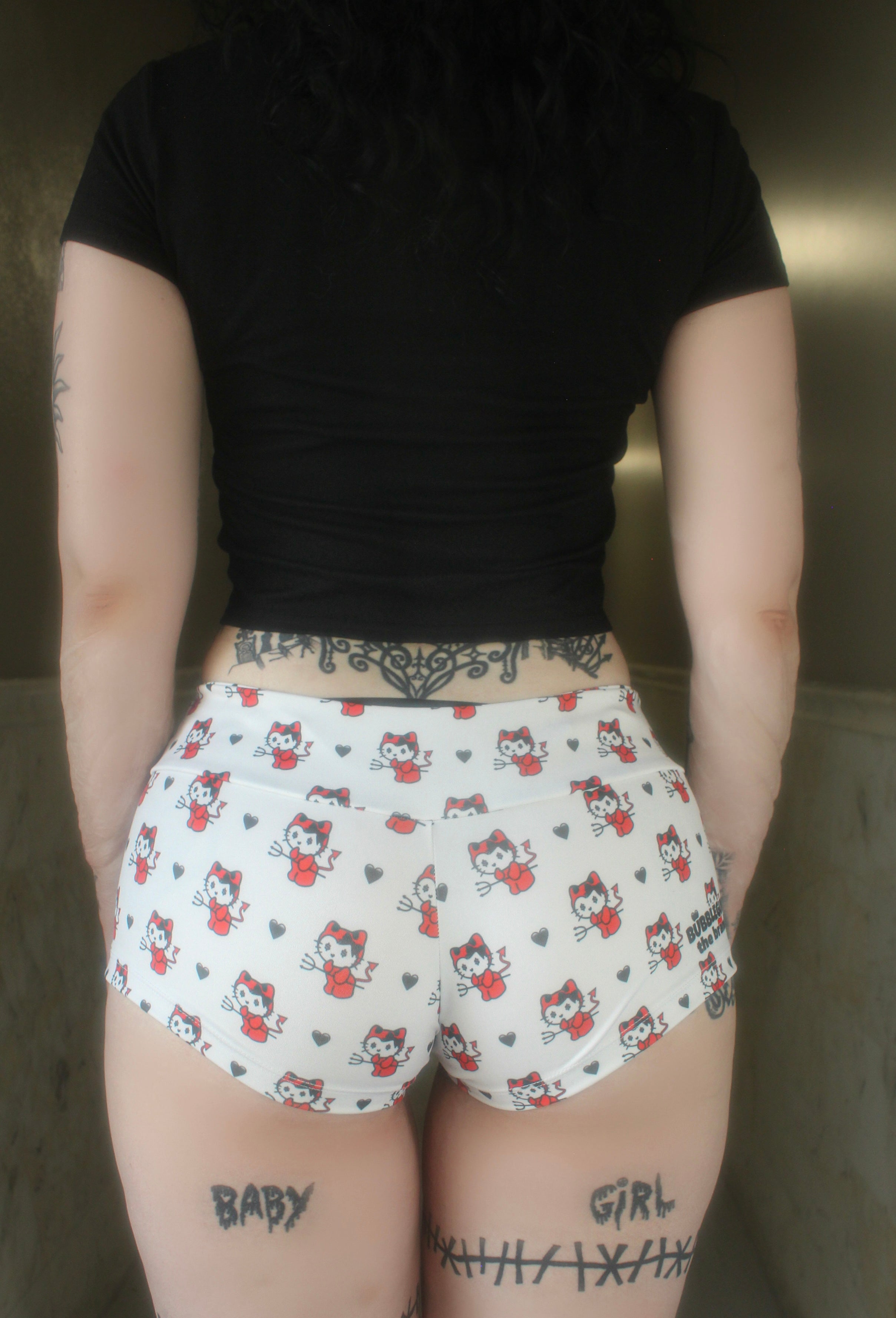 Devil kitty micro shorts hotpants streetwear