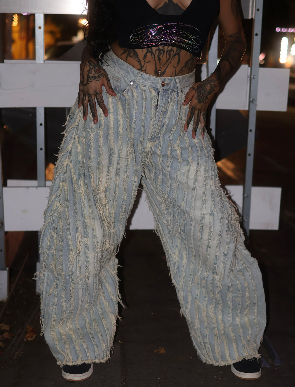 Tear you apart baggy distressed denim jeans