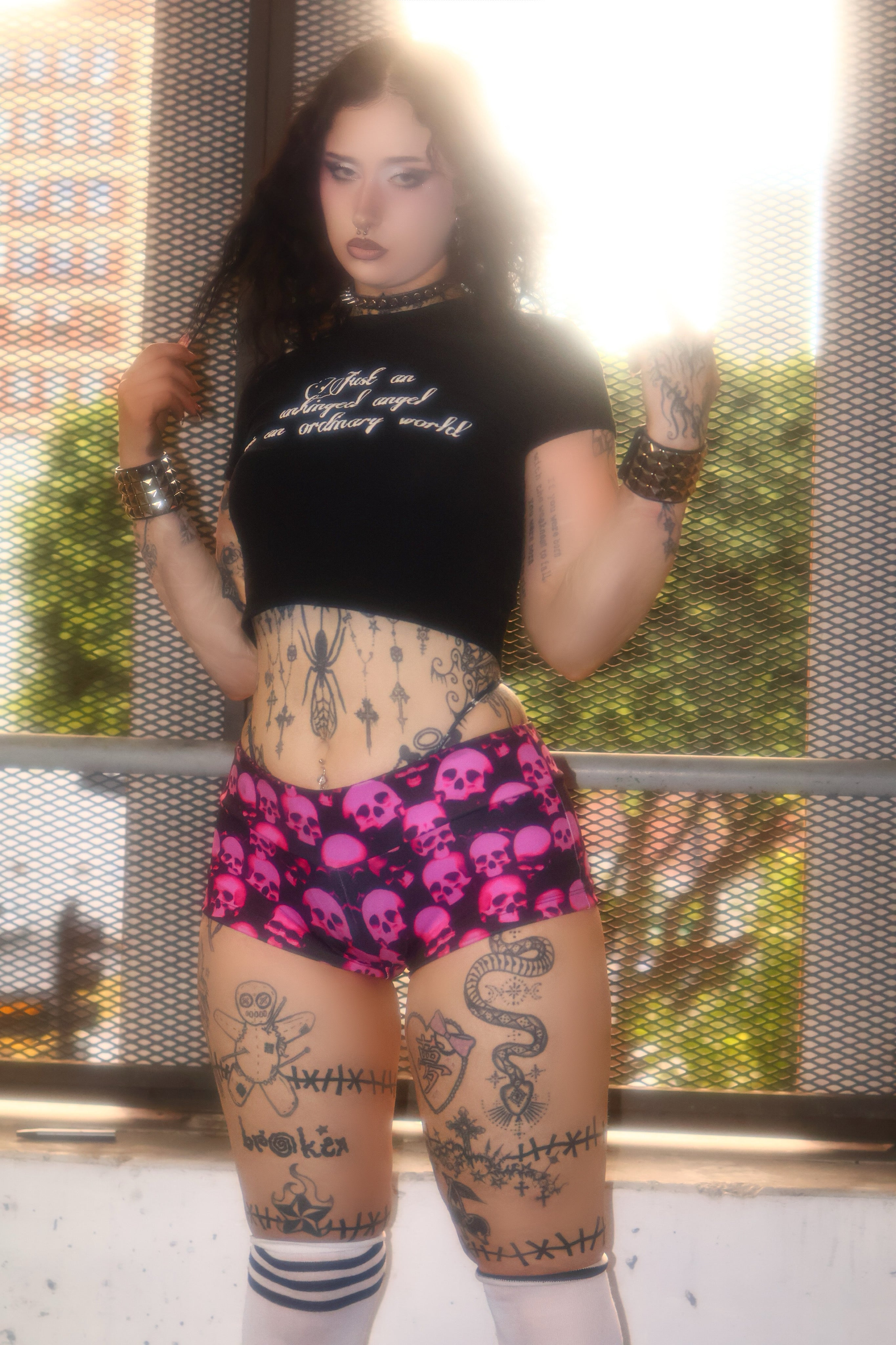 Slime skulls micro shorts hotpants streetwear