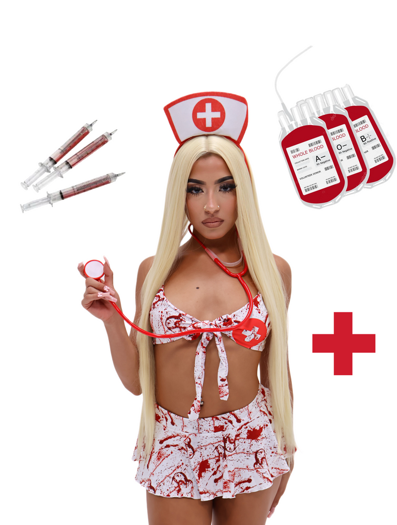 Bloody nurse skirt set