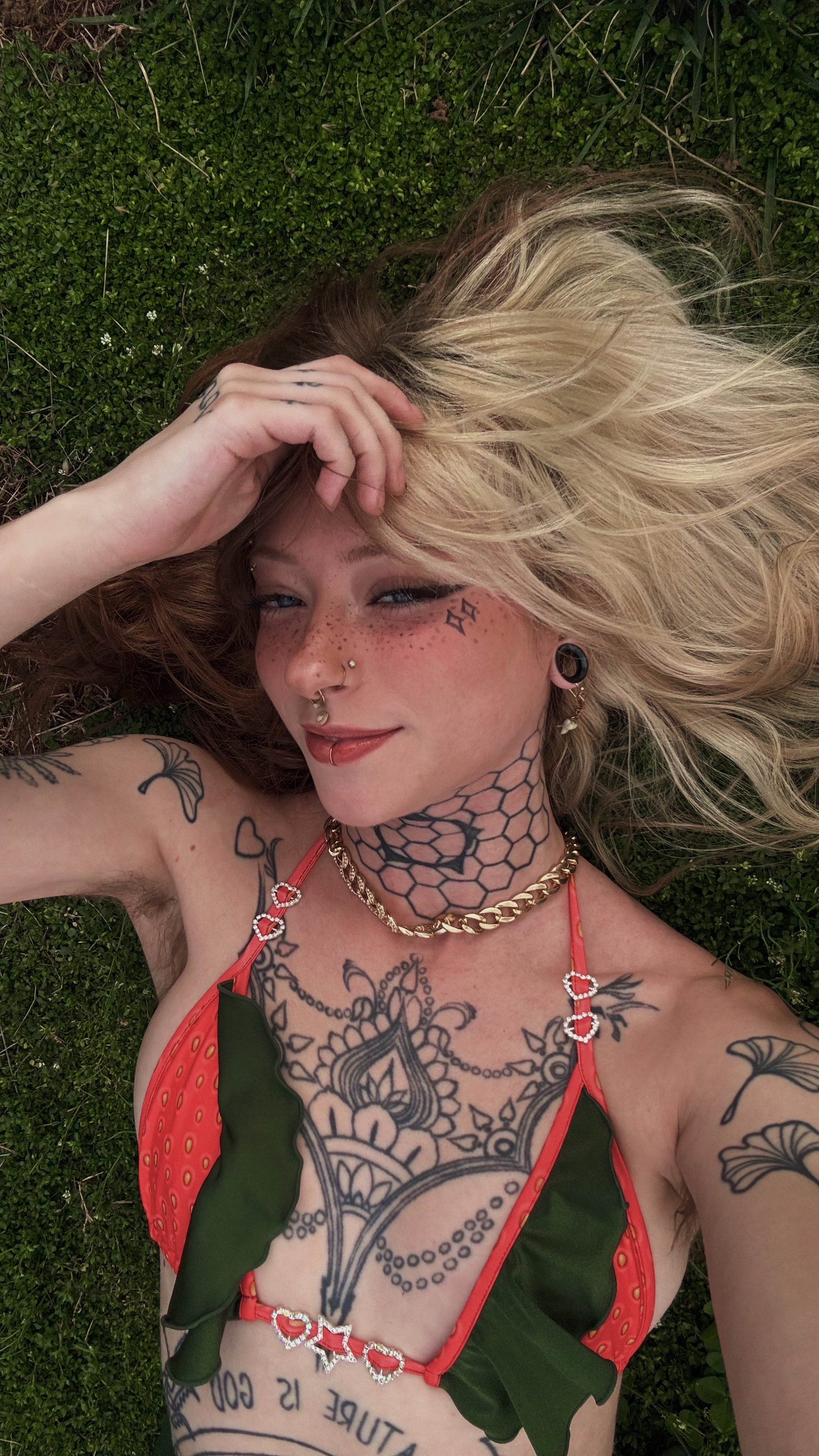 Strawberry ruffle bikini