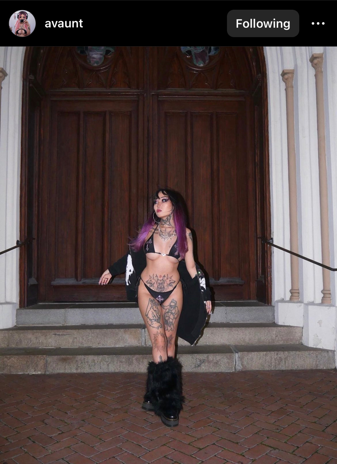 Forgive me father pink rhinestone bikini