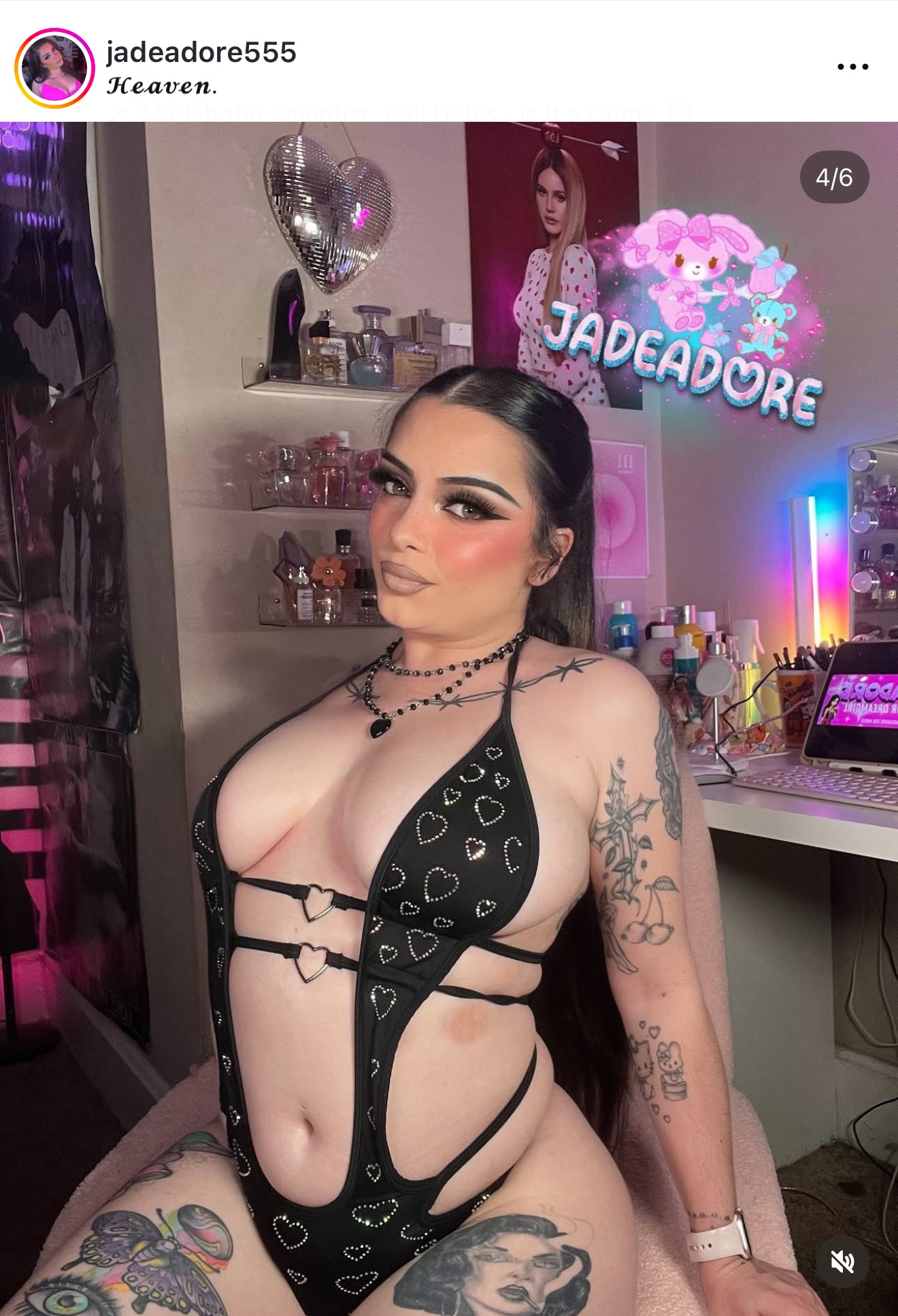 Heart eater rhinestone one piece