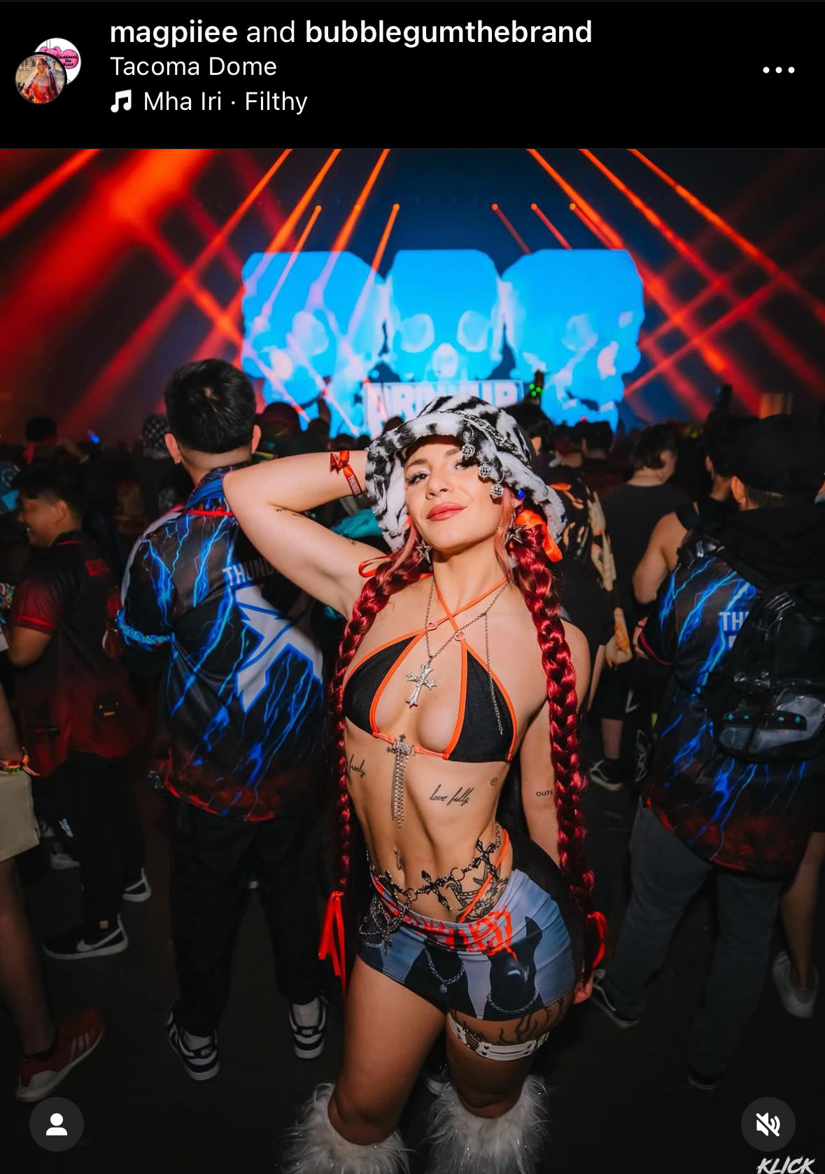 Reverie nightmare sparkle miniskirt bikini