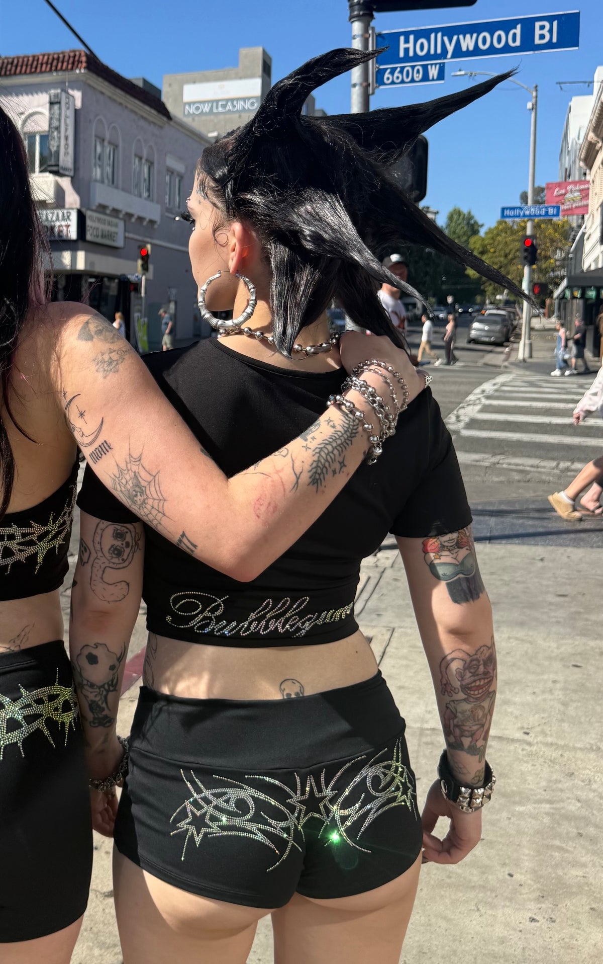 Star fxcker rhinestone micro shorts