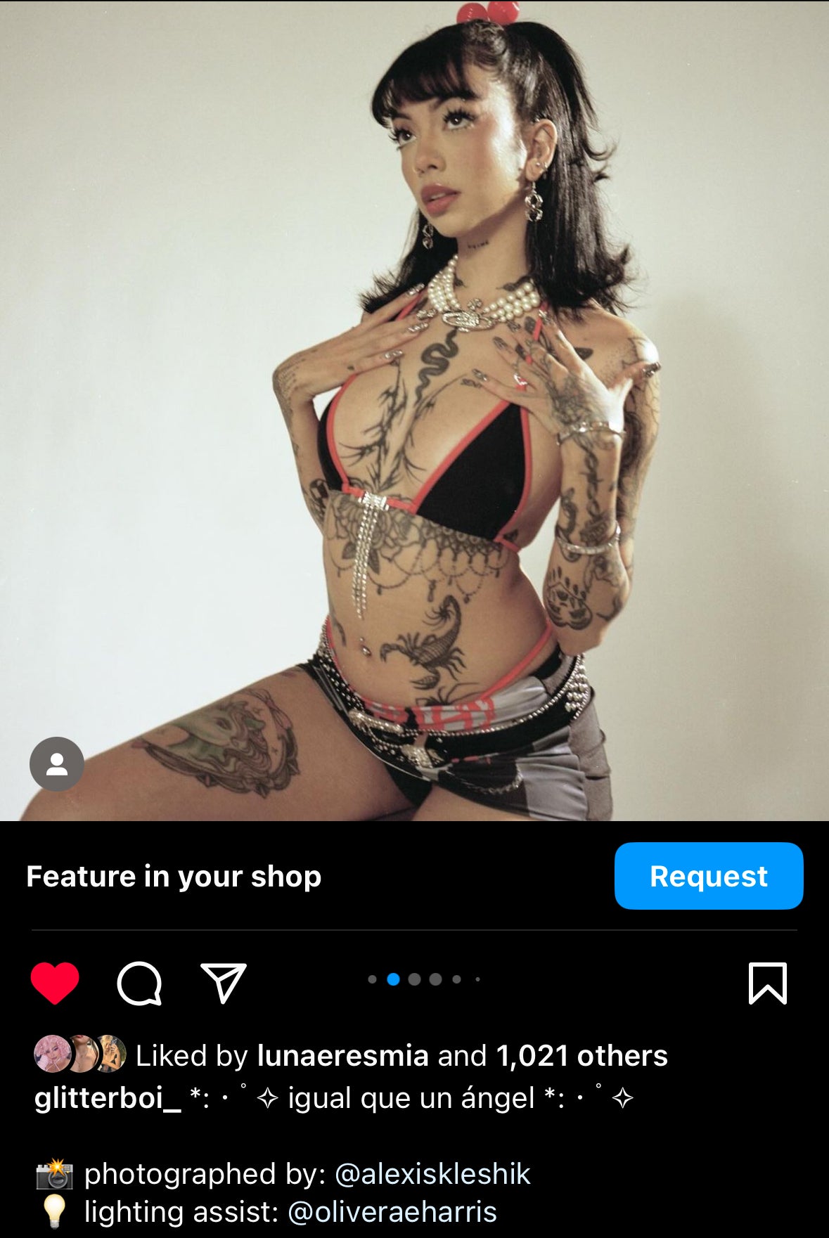 Reverie nightmare sparkle miniskirt bikini