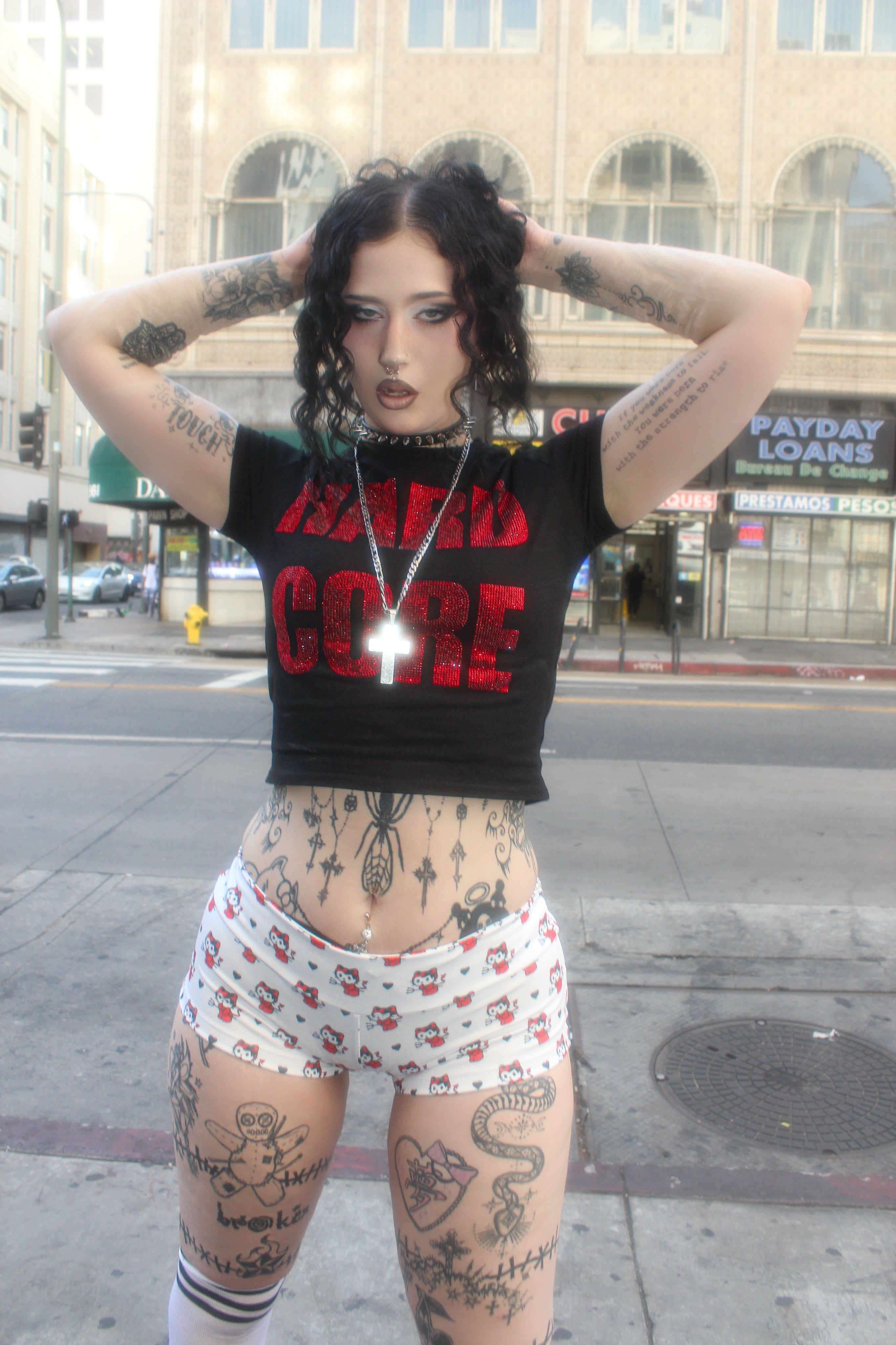 Devil kitty micro shorts hotpants streetwear