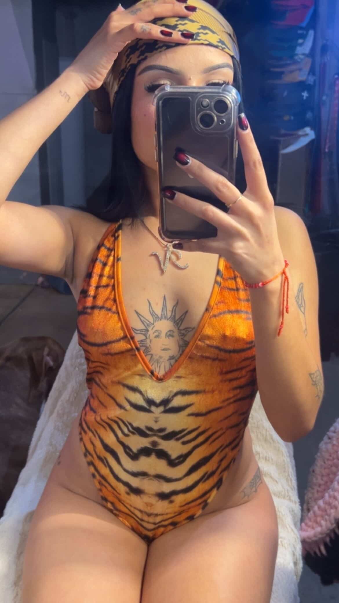 Velvet tiger one piece