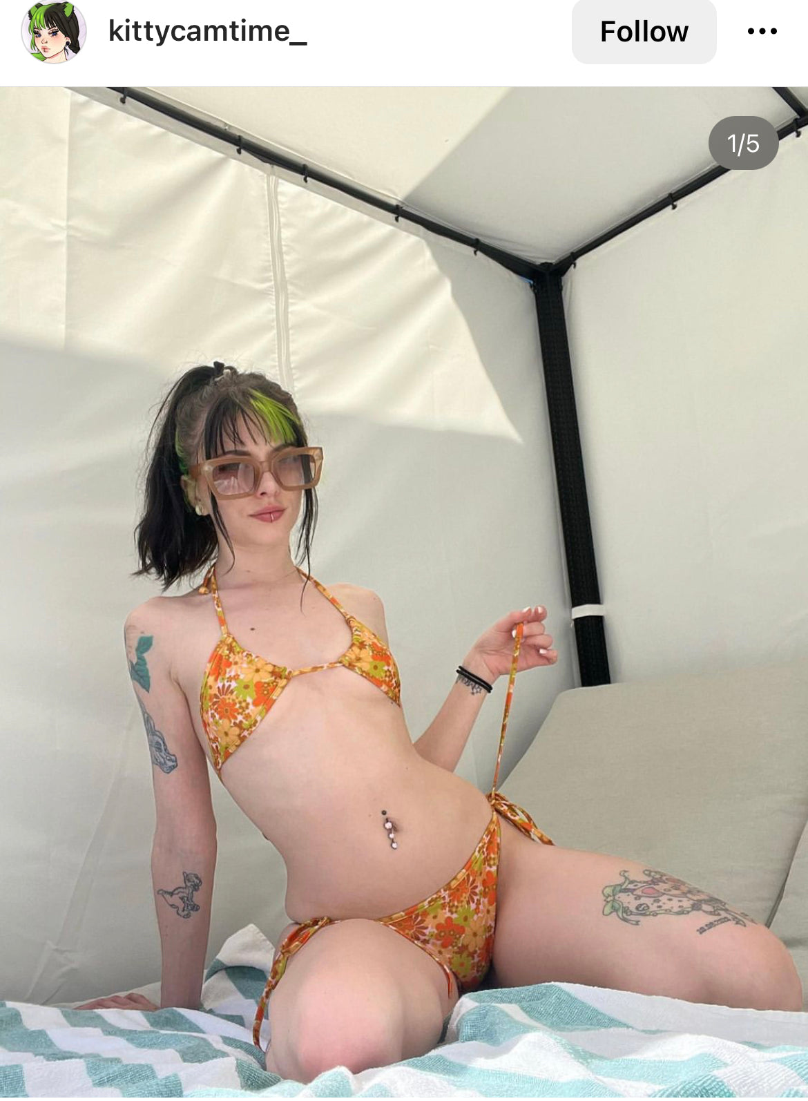 Woodstock bikini - Bikinis, Monokinis, skirt sets, and apparel inspired by strippers - Bubblegum The Brand