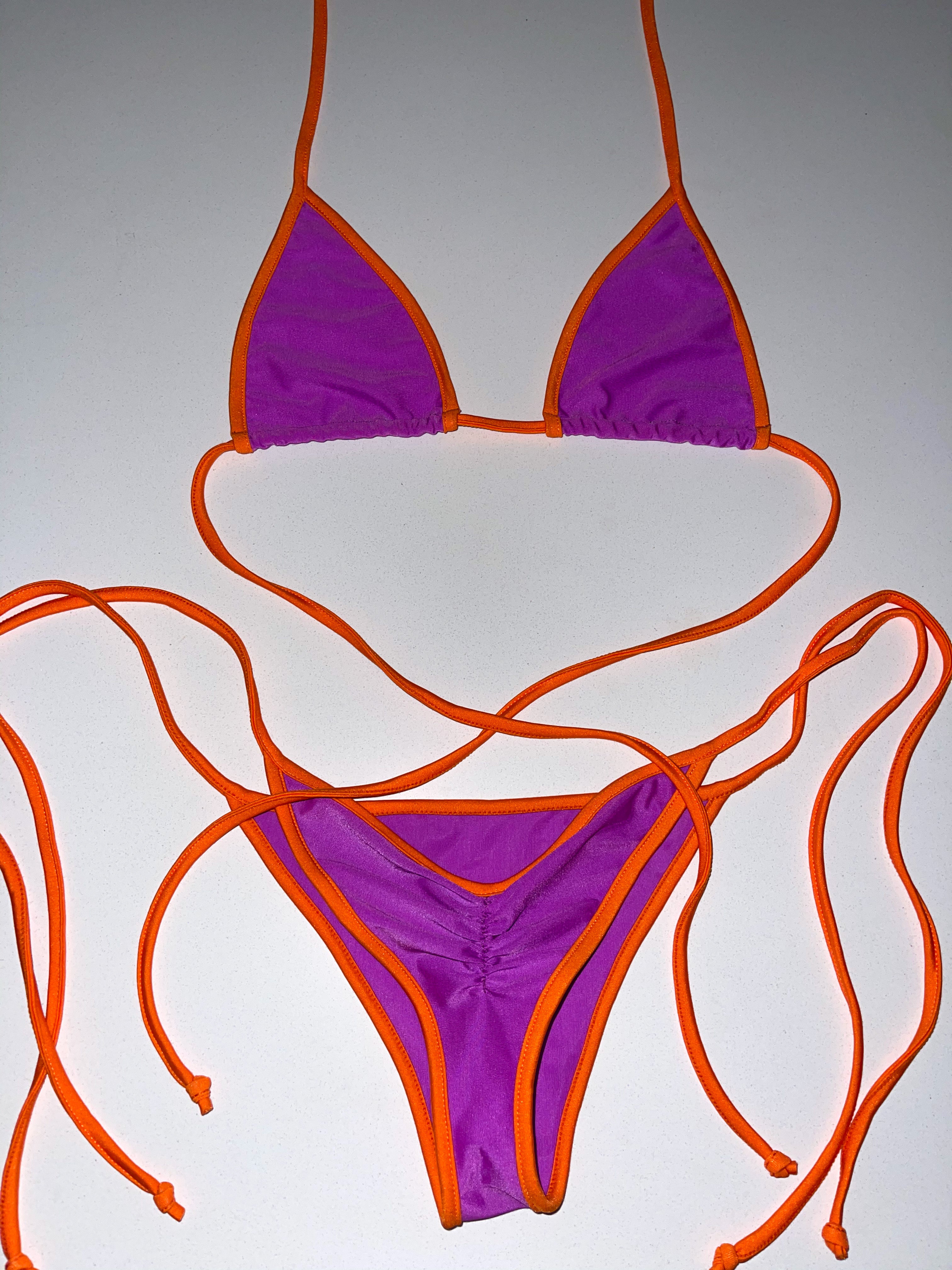 Tropical sunrise bikini - Bikinis, Monokinis, skirt sets, and apparel inspired by strippers - Bubblegum The Brand