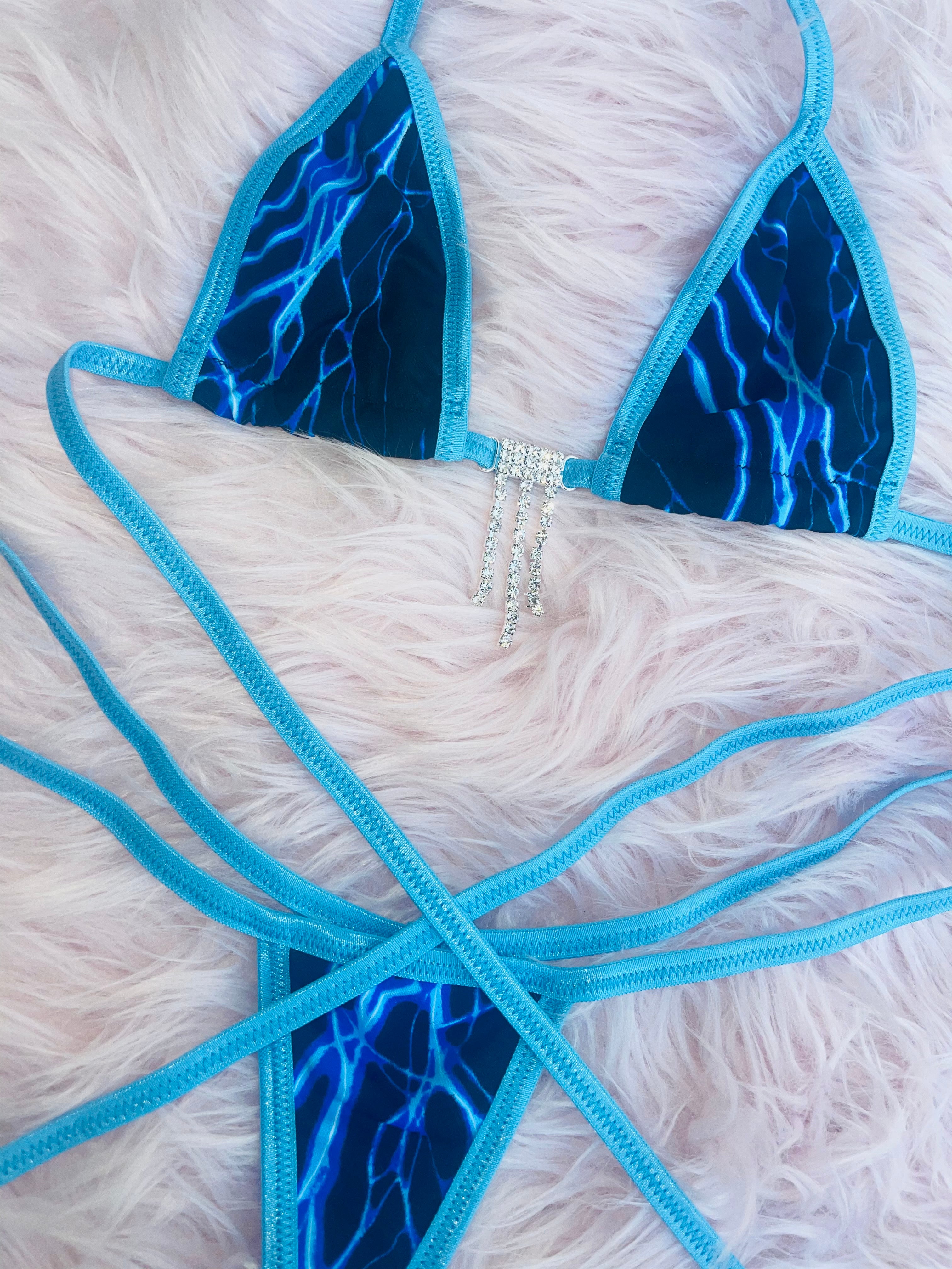 Exotic dancewear Stripper outfit. poledance bikini. festival outfit. rave outfit.
